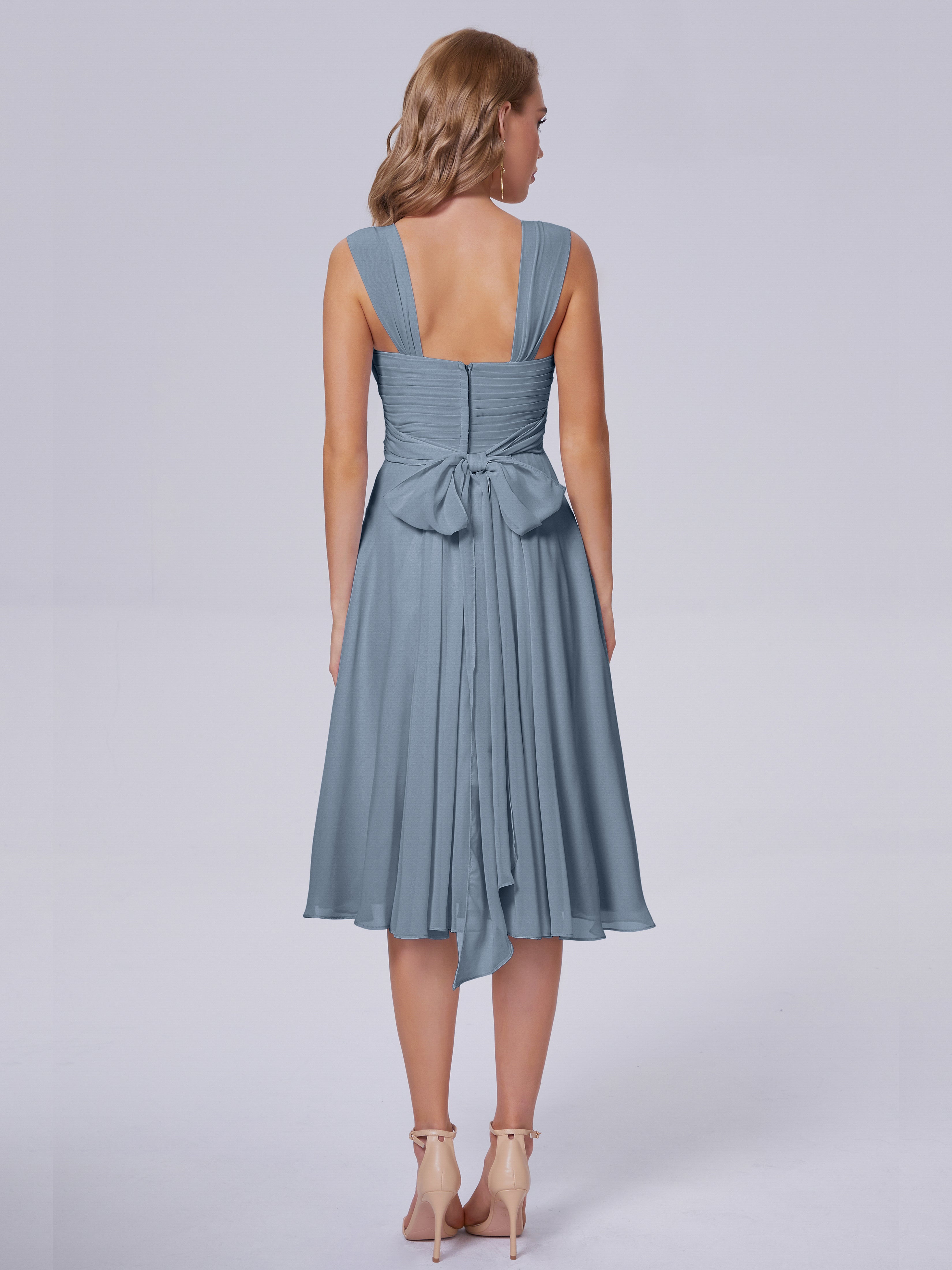 Mya Best Short Bridesmaid Dresses With Bowknot