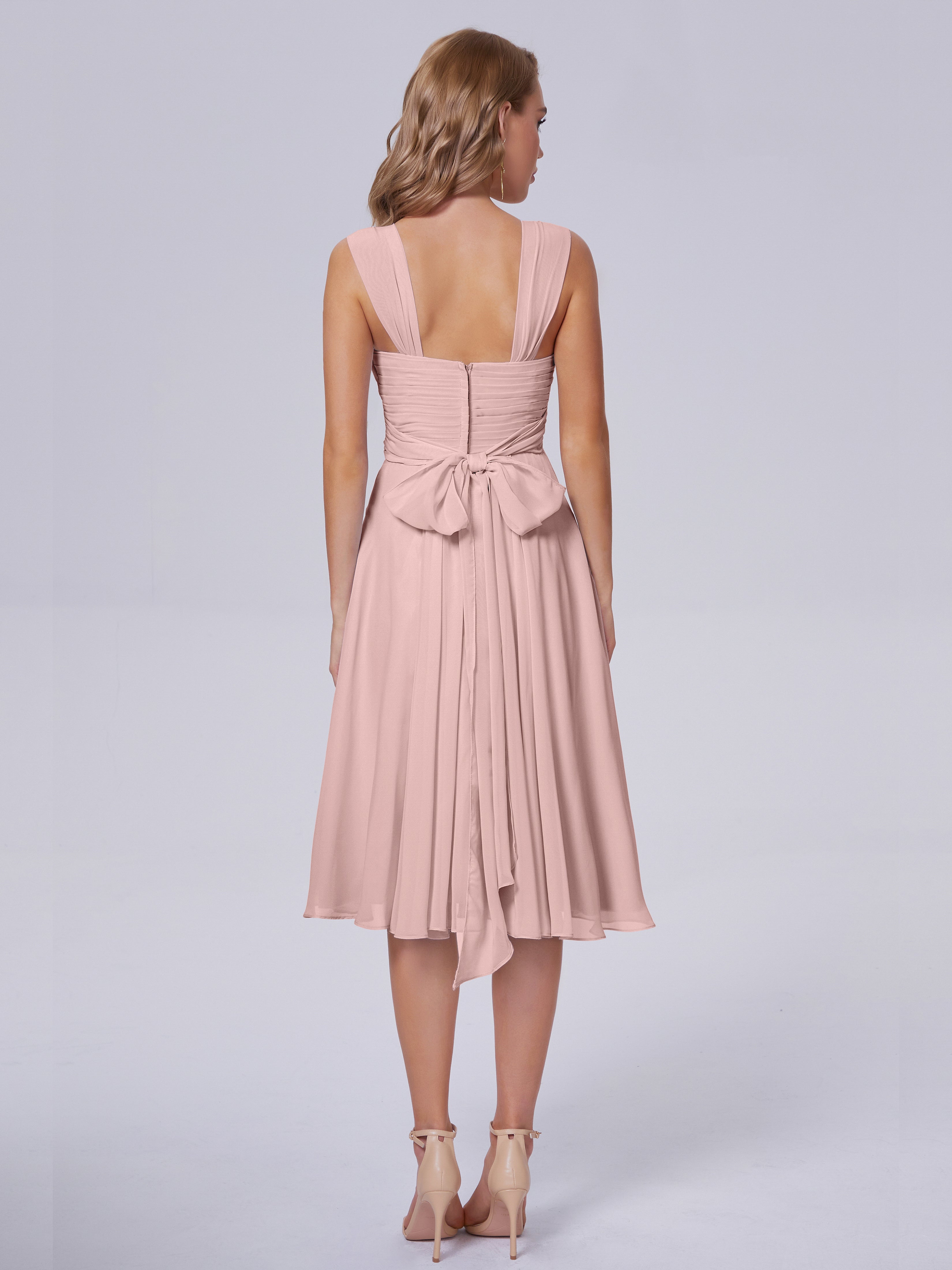 Mya Best Short Bridesmaid Dresses With Bowknot