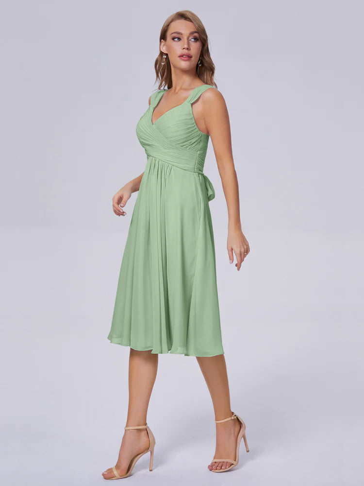 Mya Best Short Bridesmaid Dresses With Bowknot