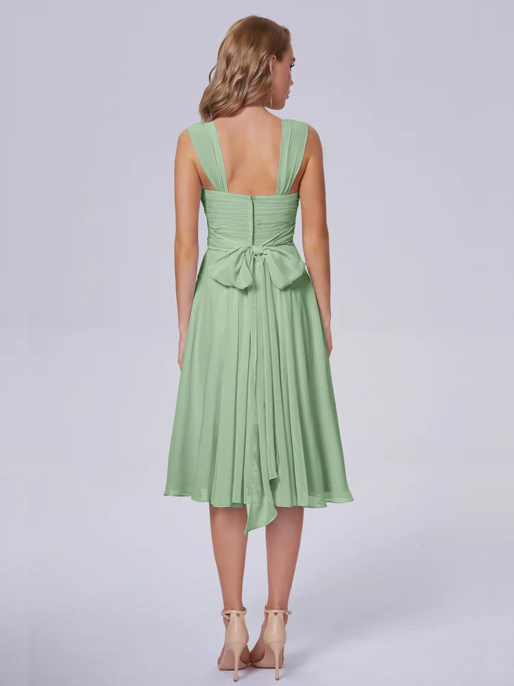 Mya Best Short Bridesmaid Dresses With Bowknot