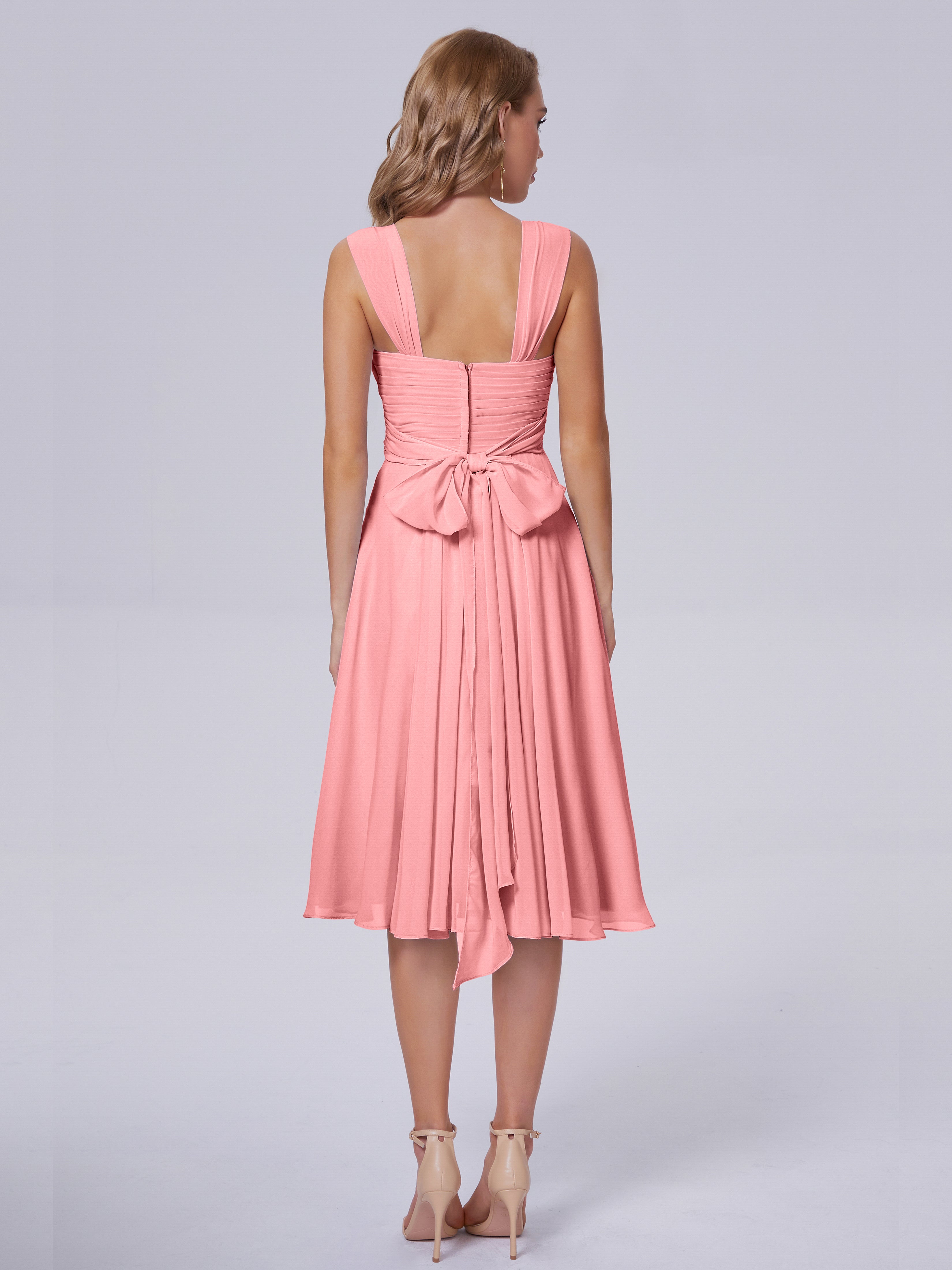 Mya Best Short Bridesmaid Dresses With Bowknot