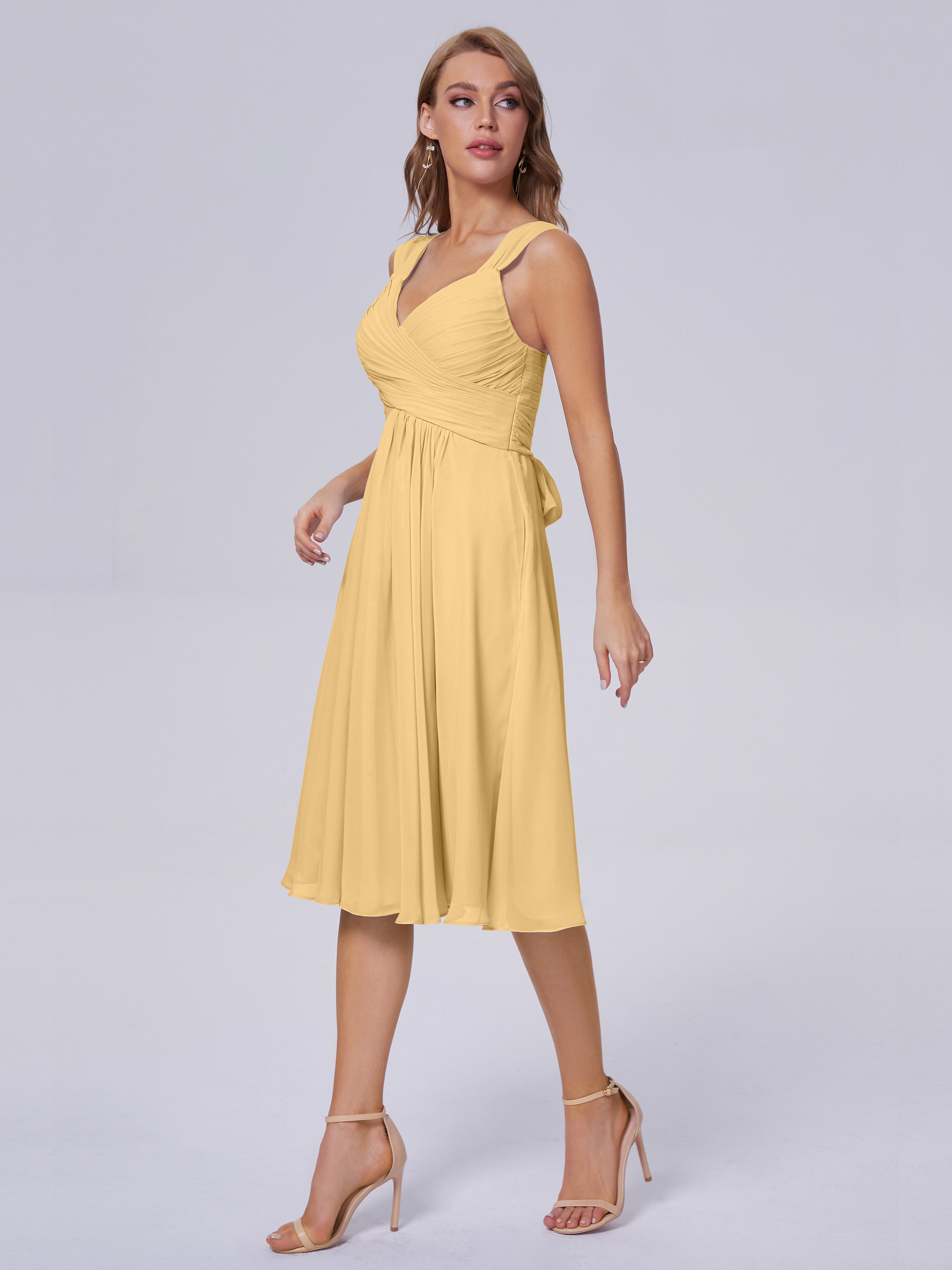 Mya Best Short Bridesmaid Dresses With Bowknot