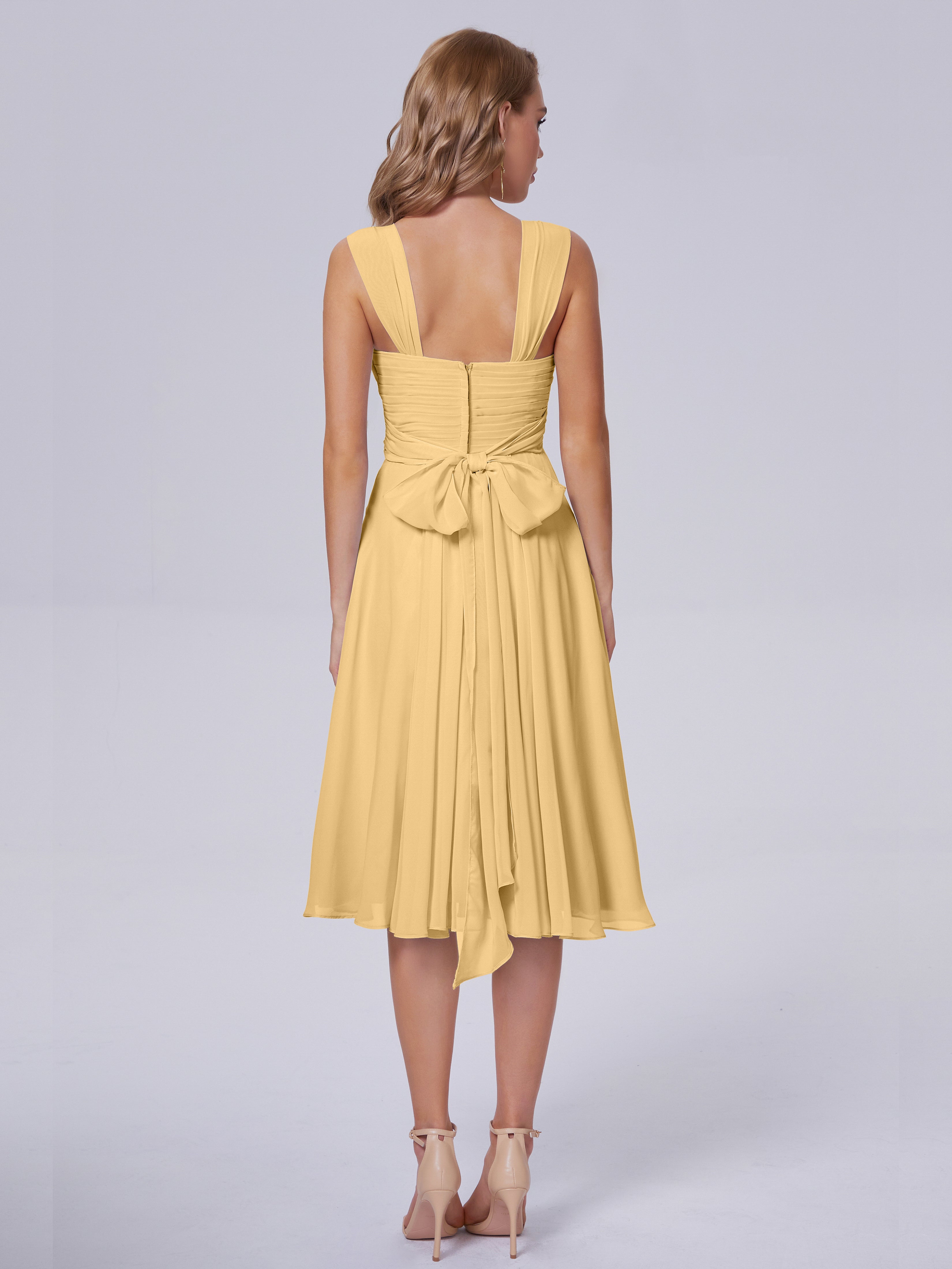 Mya Best Short Bridesmaid Dresses With Bowknot