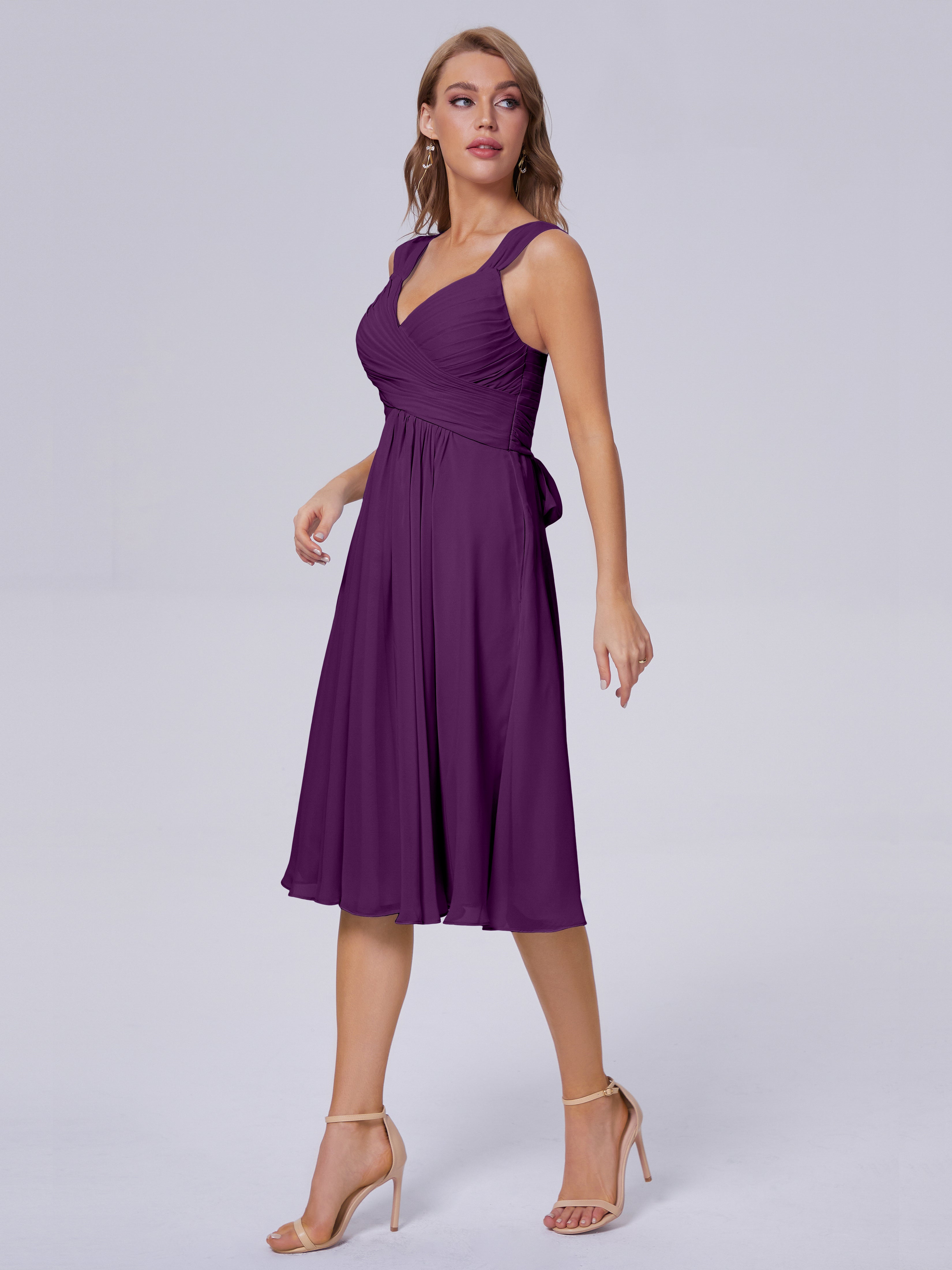 Mya Best Short Bridesmaid Dresses With Bowknot
