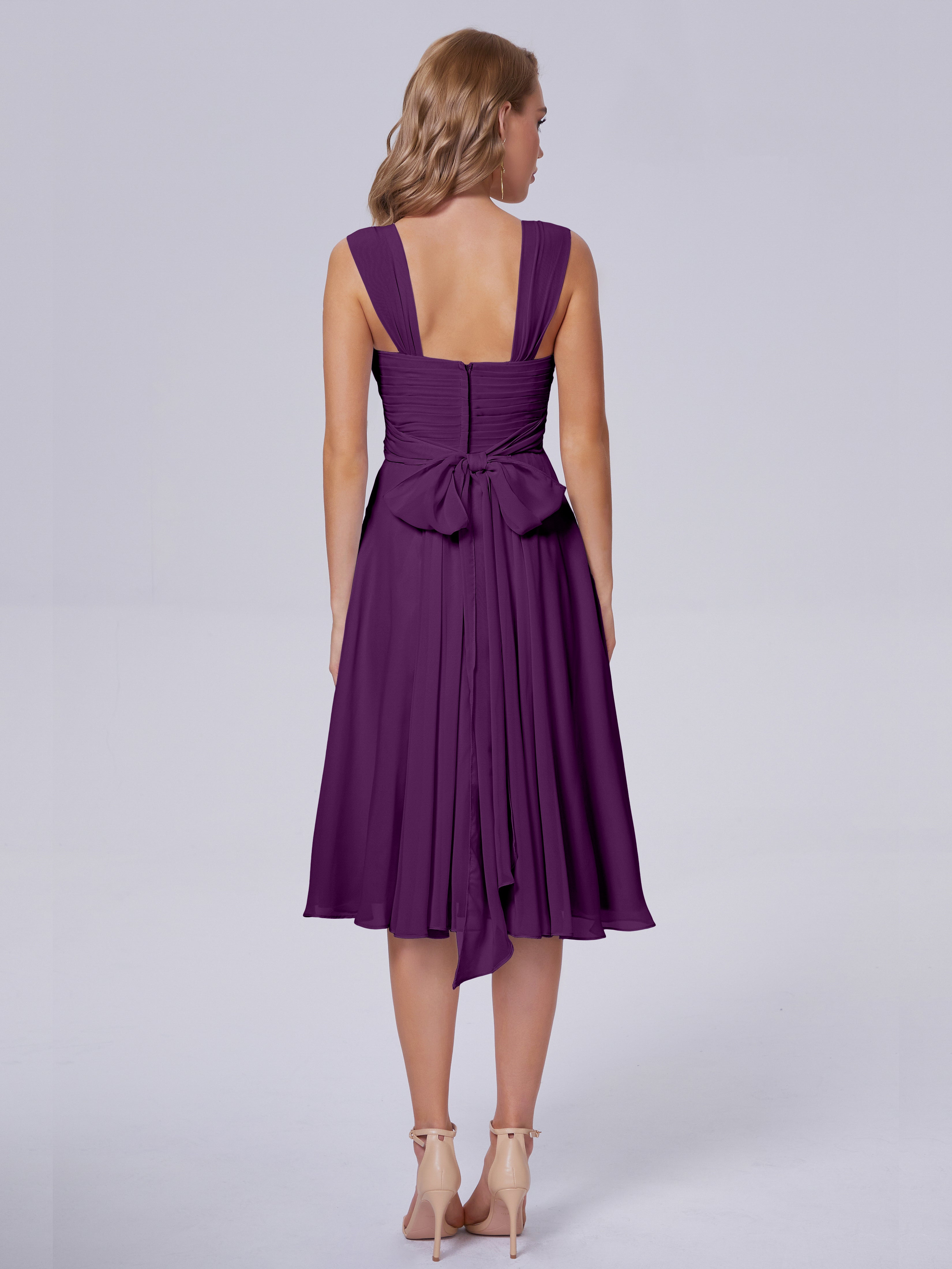 Mya Best Short Bridesmaid Dresses With Bowknot