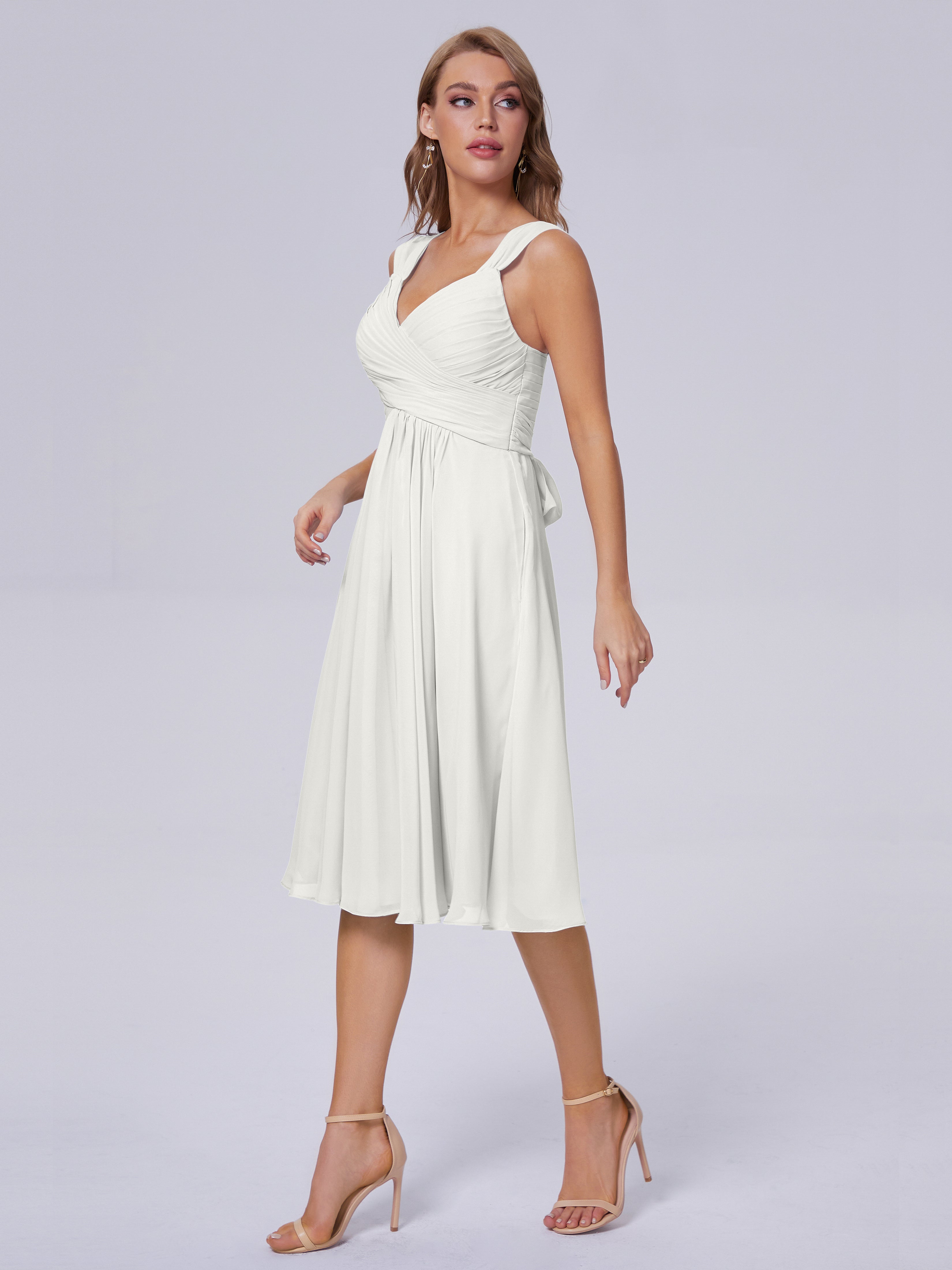 Mya Best Short Bridesmaid Dresses With Bowknot