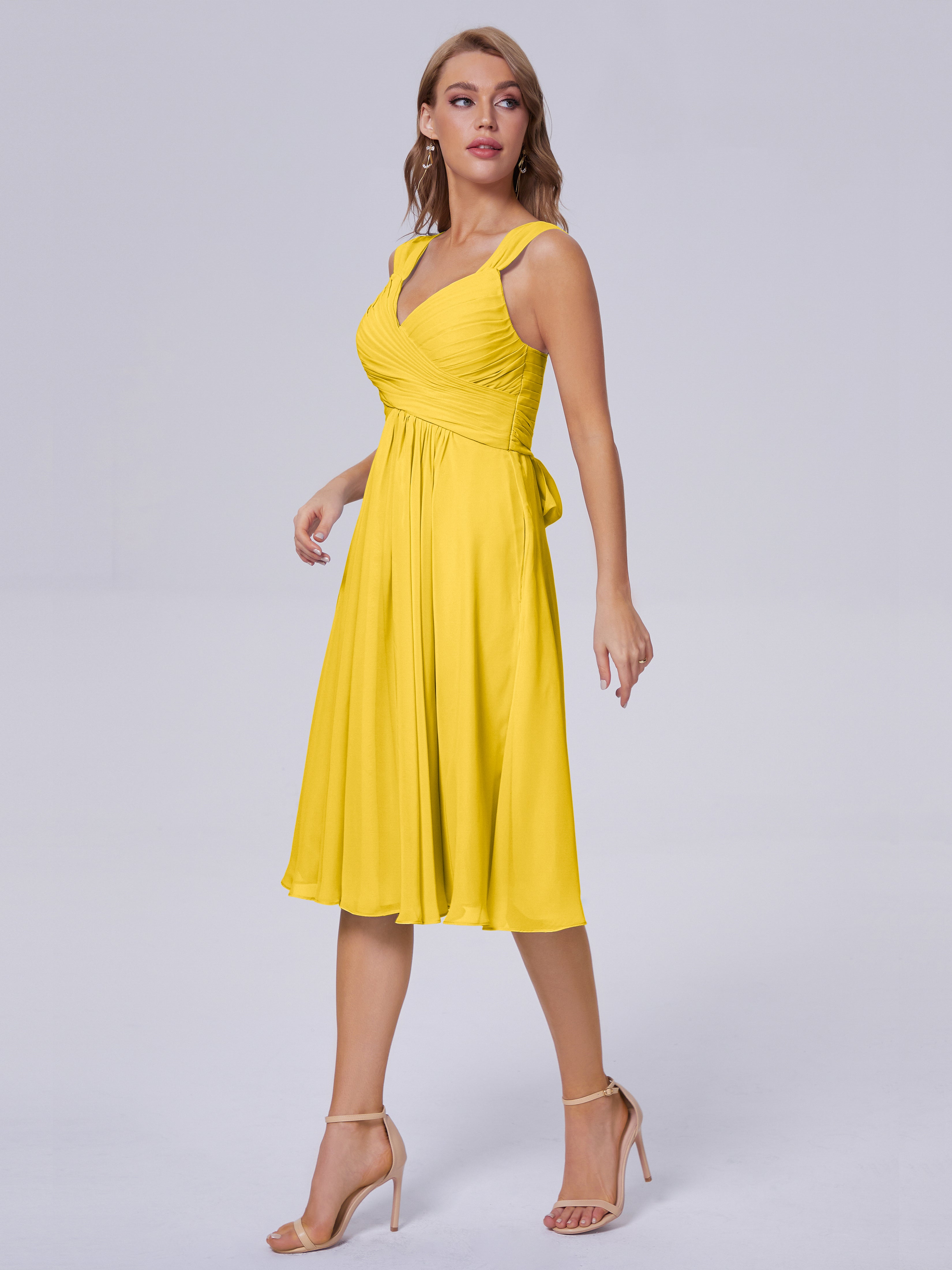Mya Best Short Bridesmaid Dresses With Bowknot