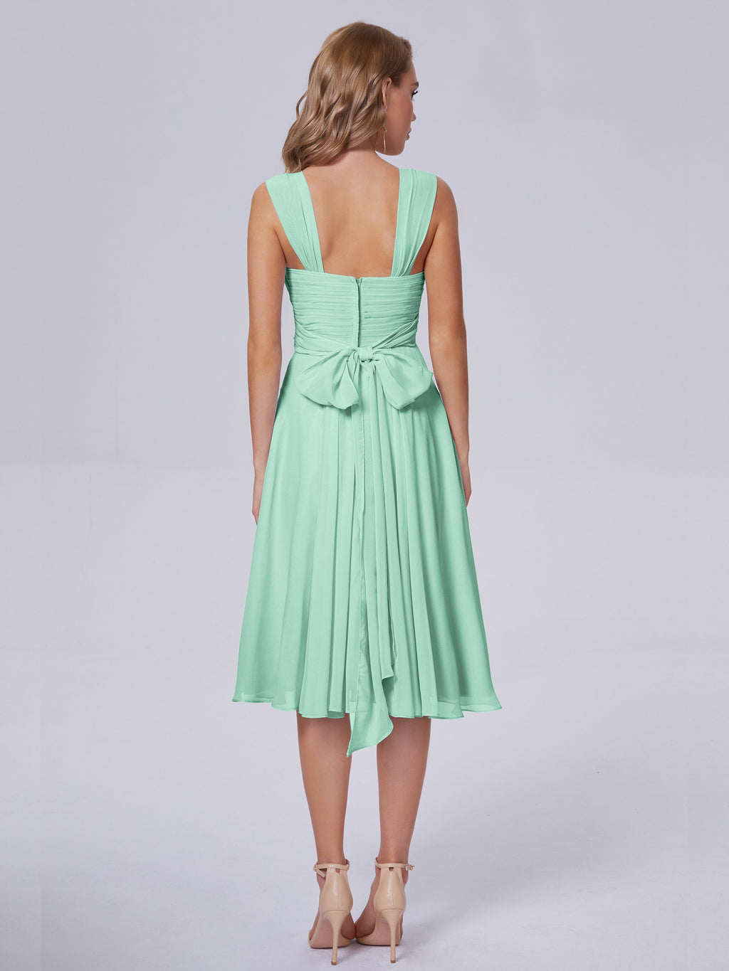 Mya Best Short Bridesmaid Dresses With Bowknot