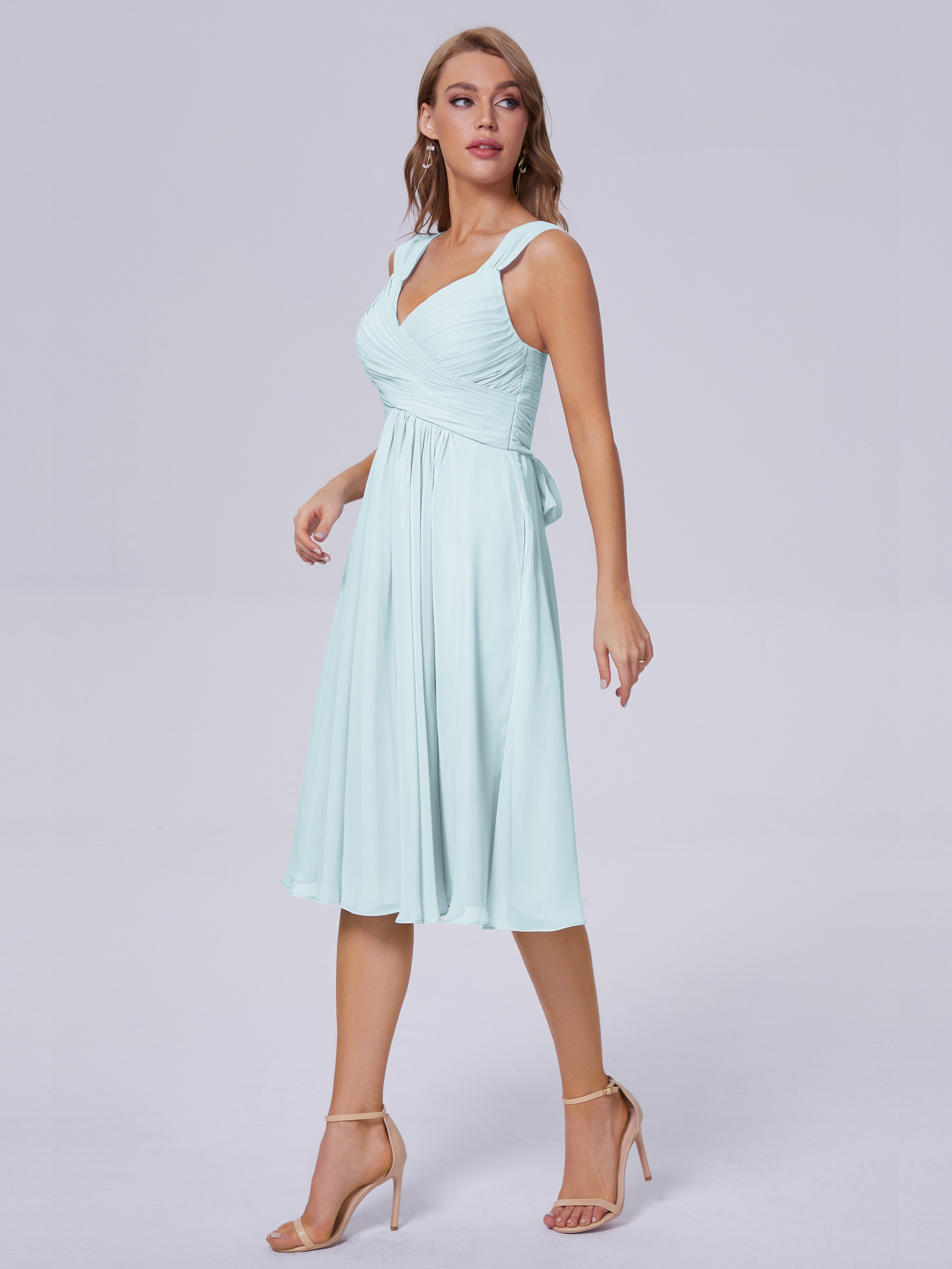 Mya Best Short Bridesmaid Dresses With Bowknot