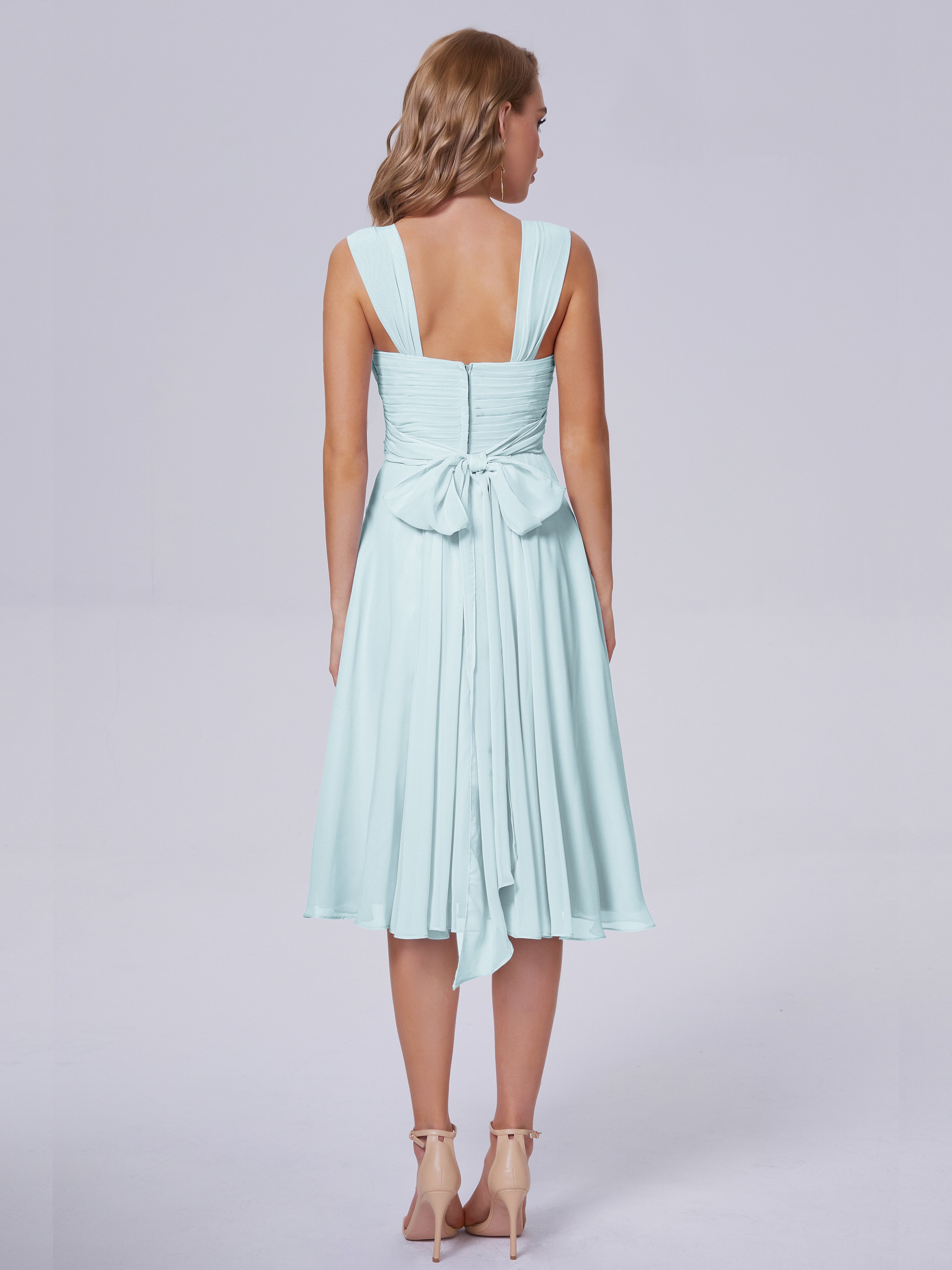Mya Best Short Bridesmaid Dresses With Bowknot