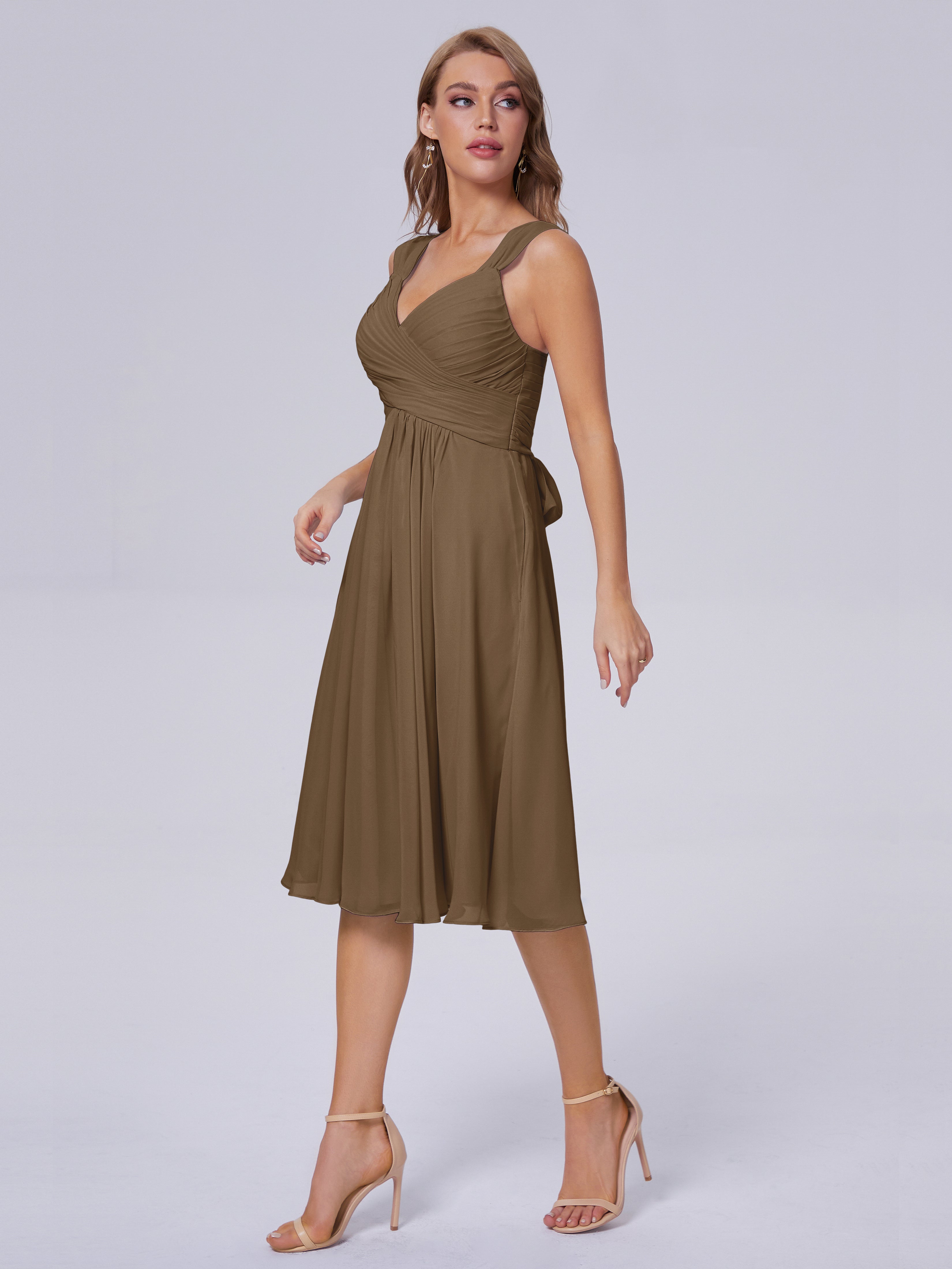 Mya Best Short Bridesmaid Dresses With Bowknot