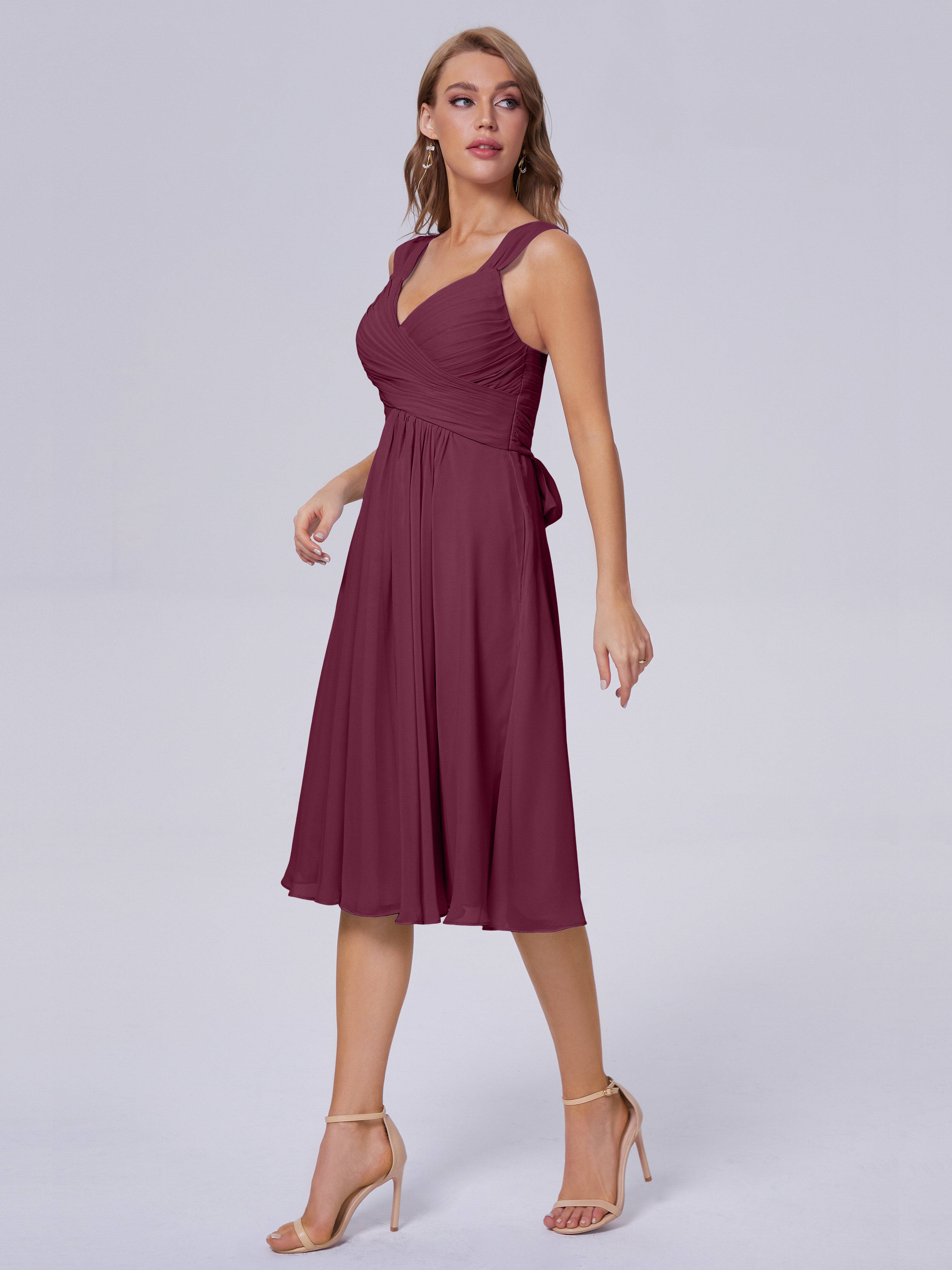 Mya Best Short Bridesmaid Dresses With Bowknot