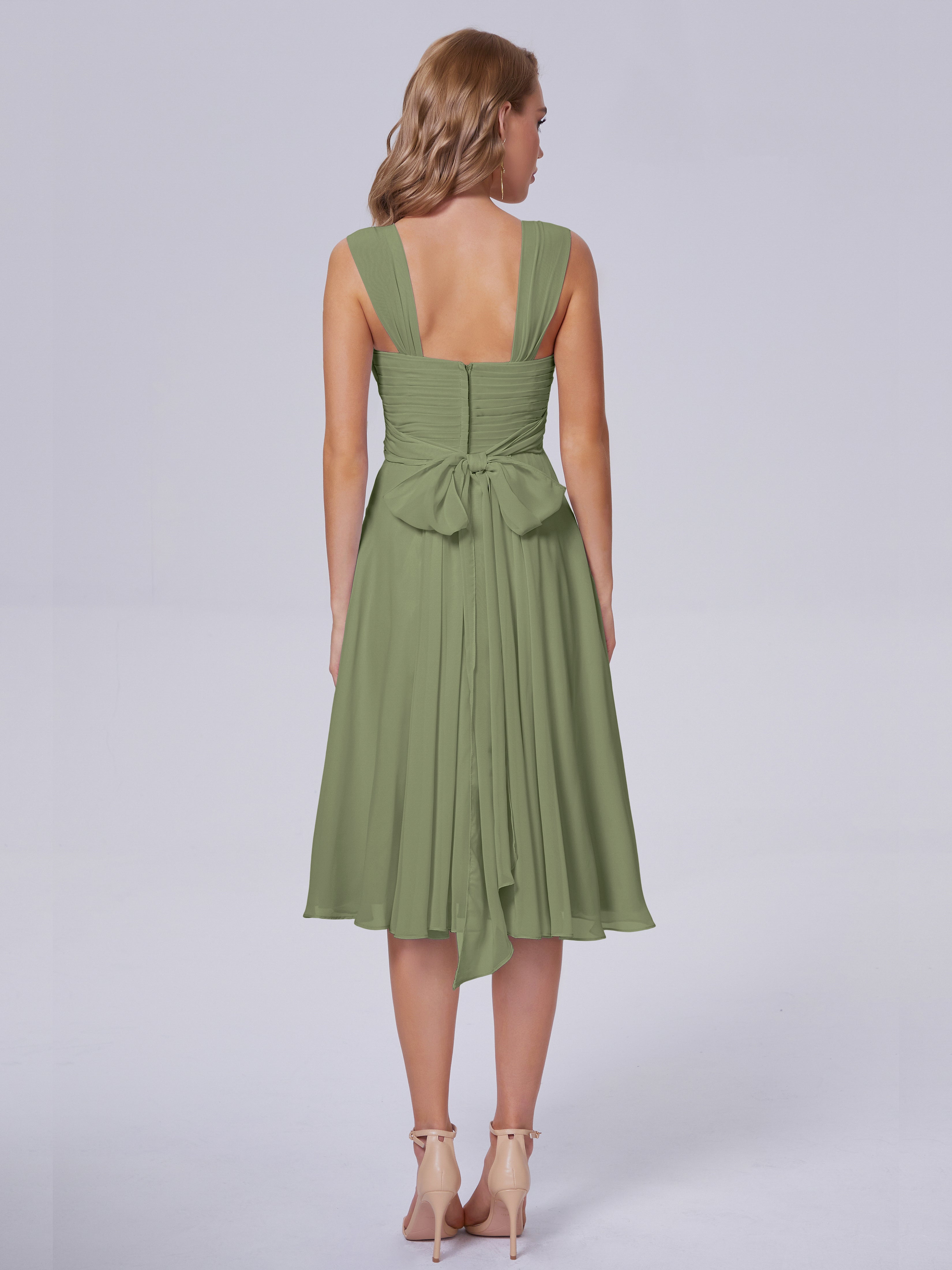 Mya Best Short Bridesmaid Dresses With Bowknot