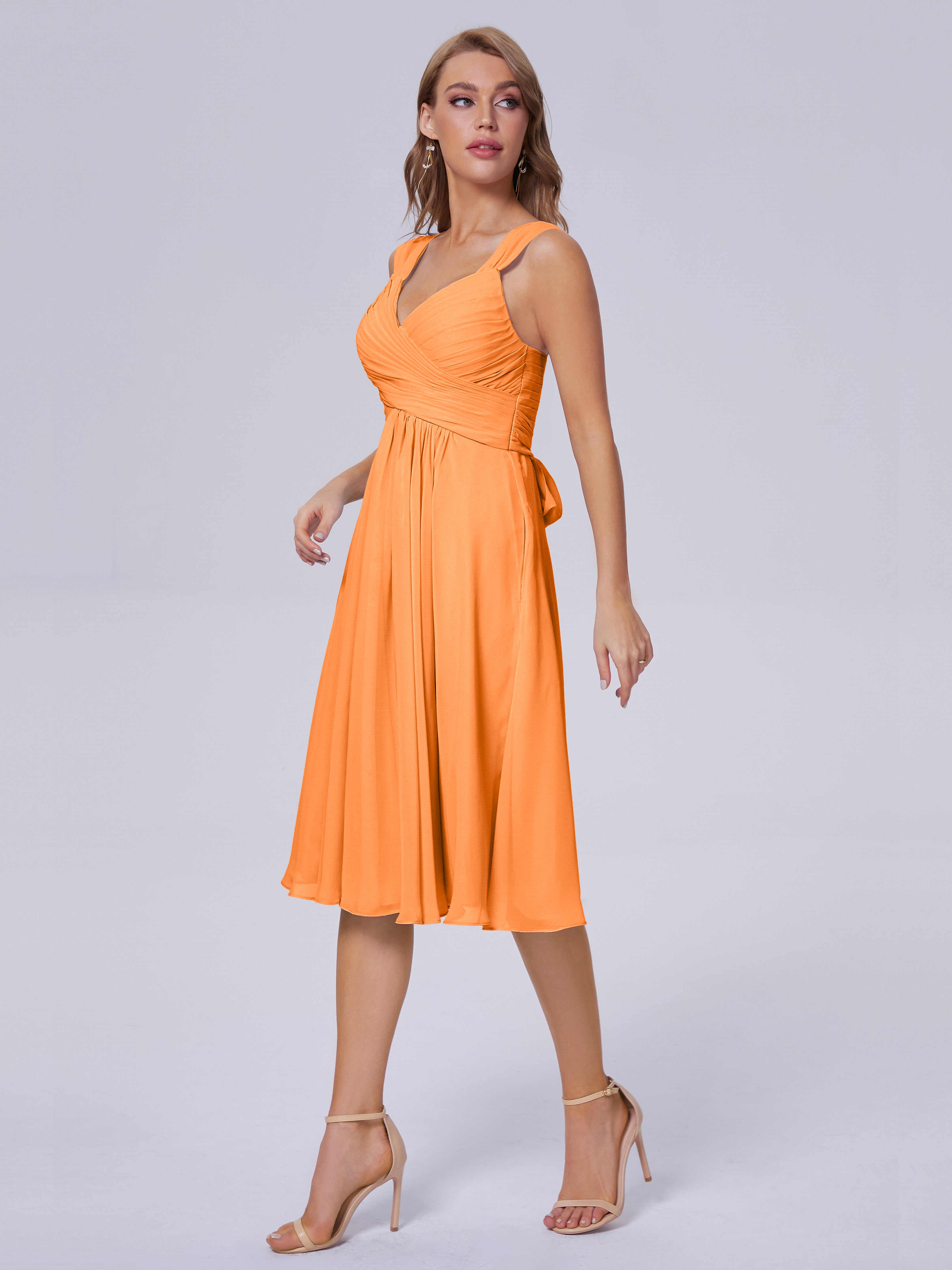 Mya Best Short Bridesmaid Dresses With Bowknot
