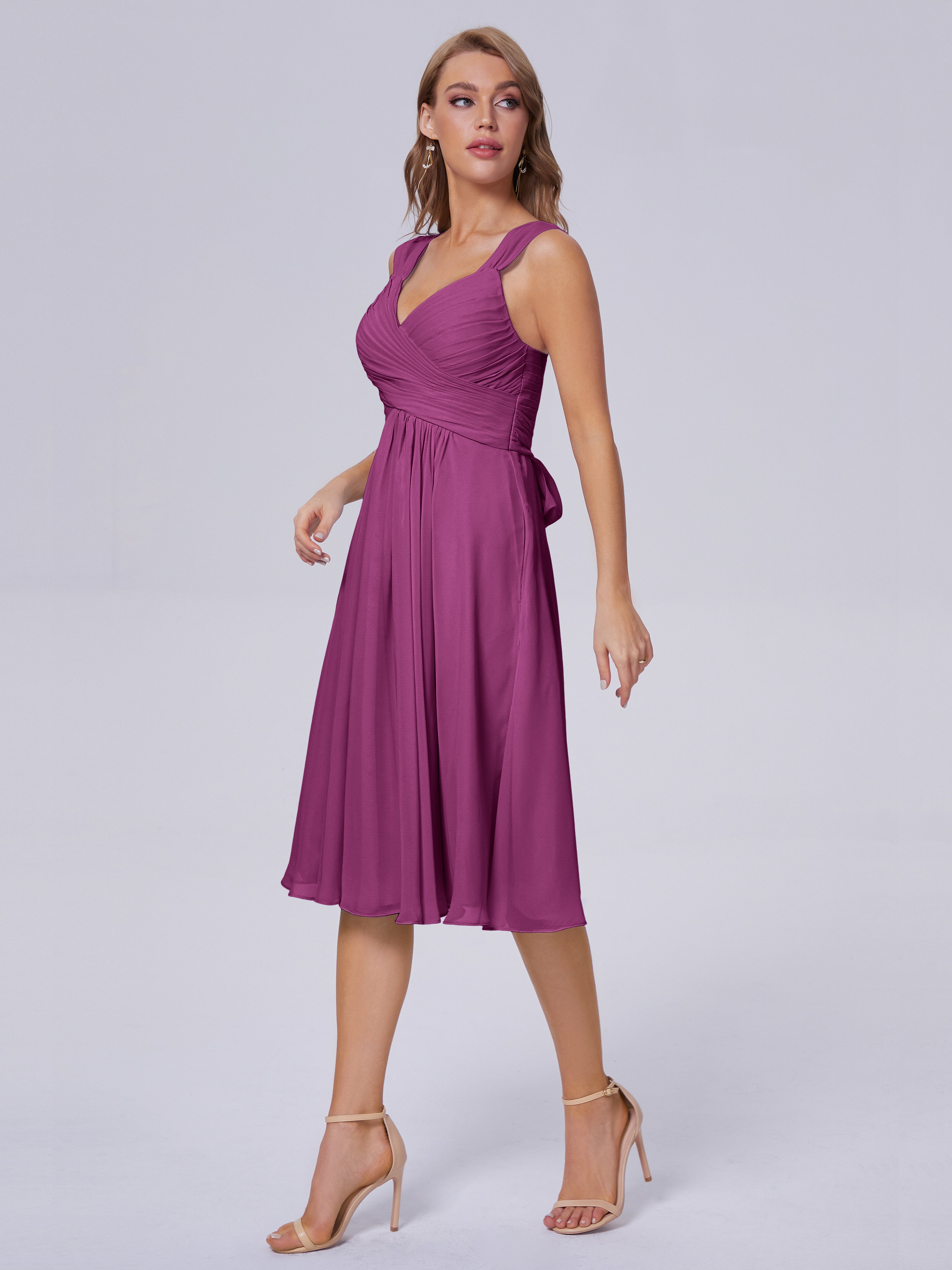 Mya Best Short Bridesmaid Dresses With Bowknot