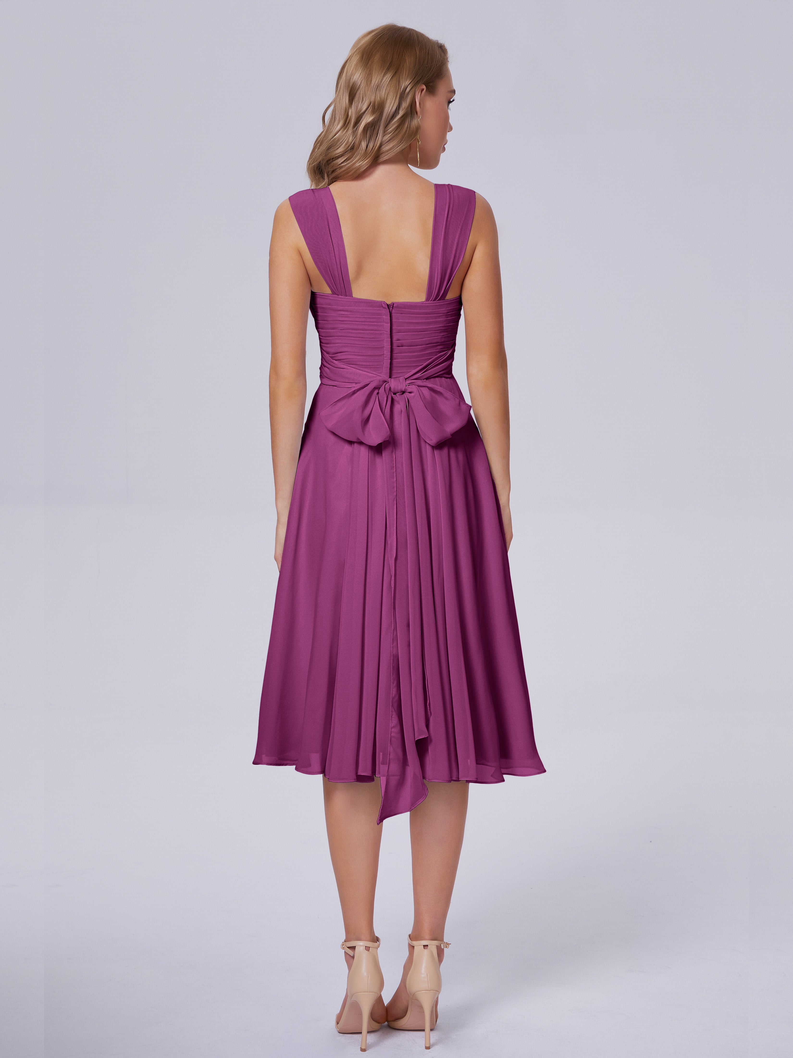Mya Best Short Bridesmaid Dresses With Bowknot