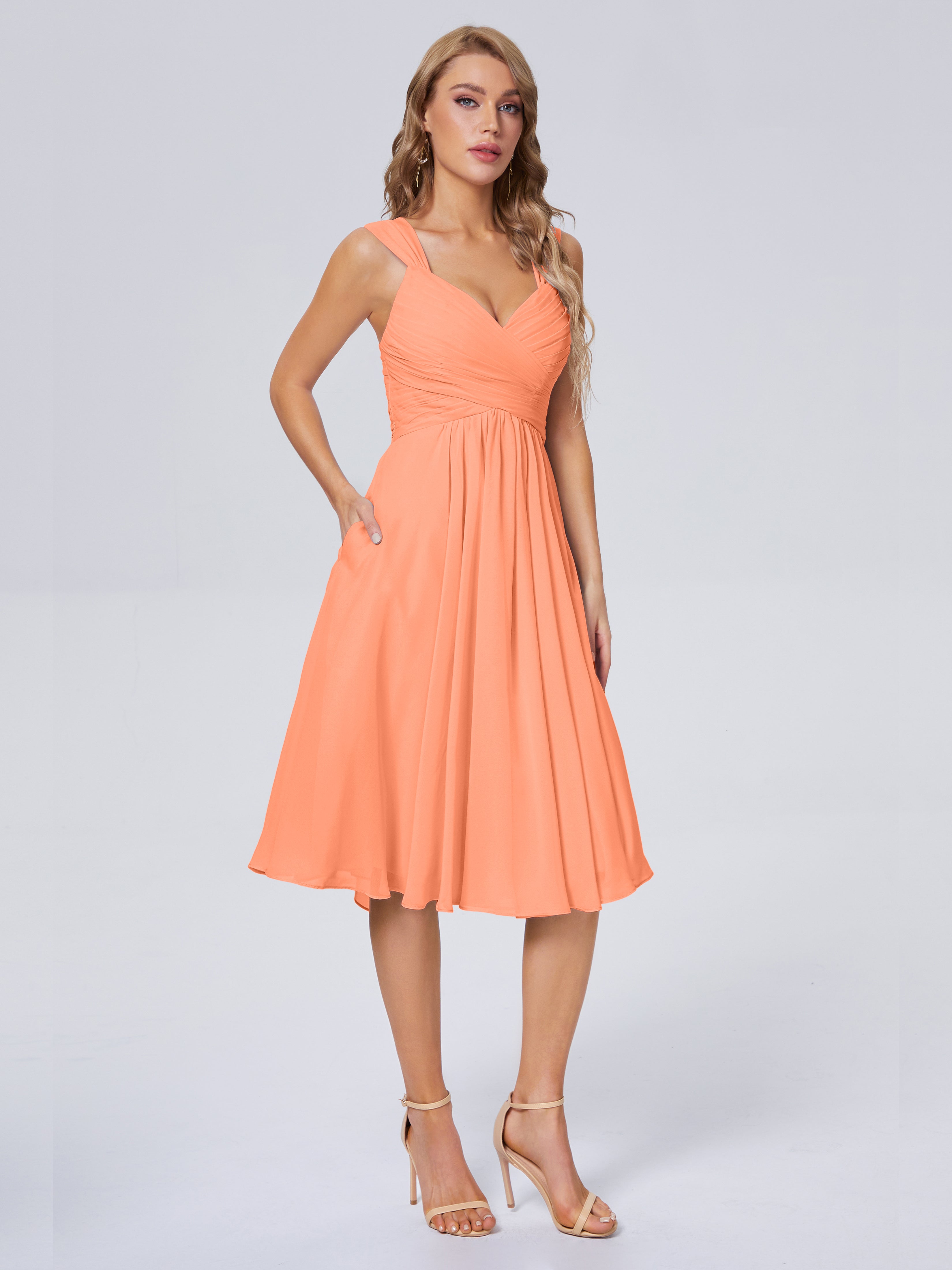 Mya Best Short Bridesmaid Dresses With Bowknot