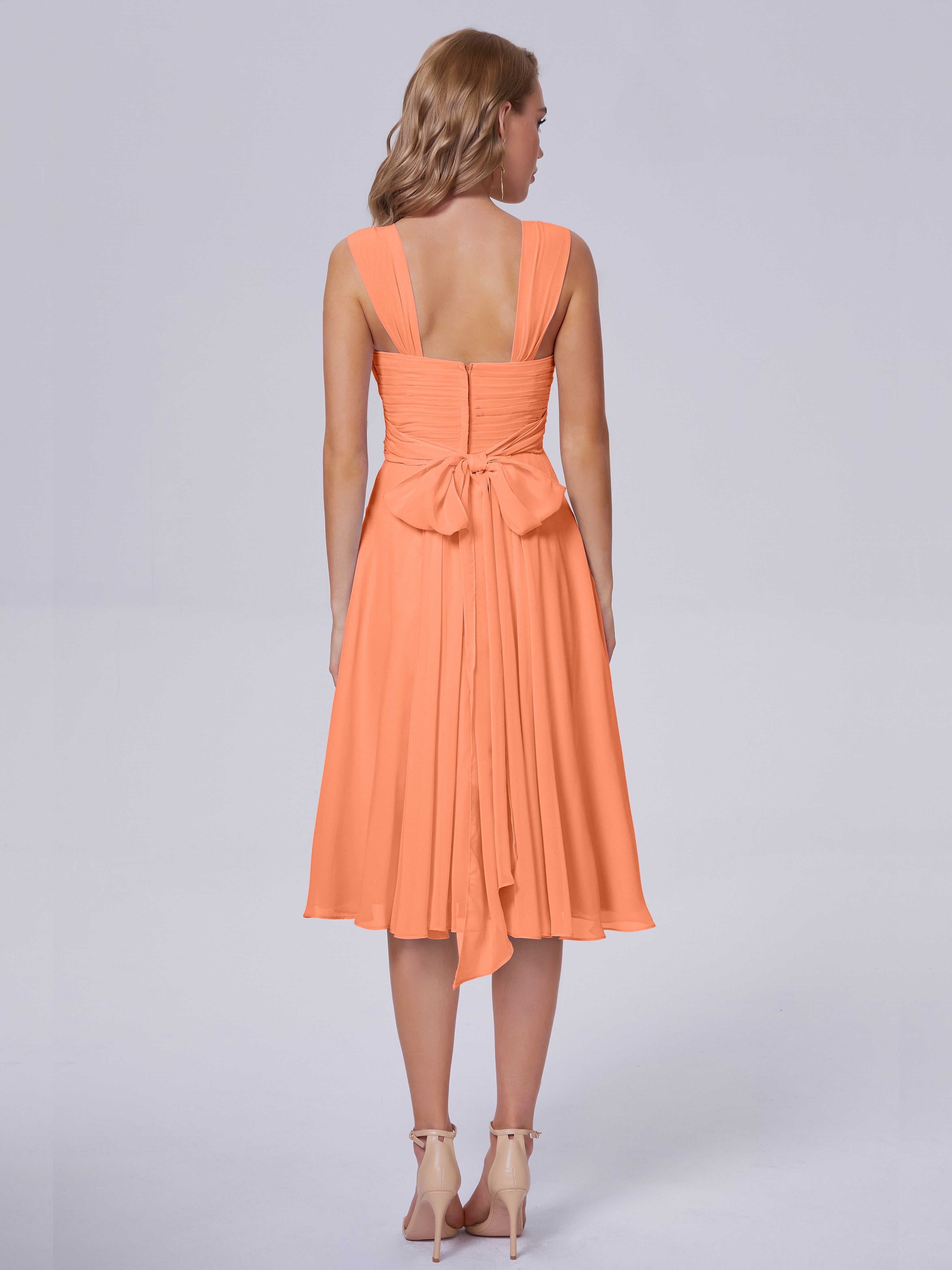 Mya Best Short Bridesmaid Dresses With Bowknot
