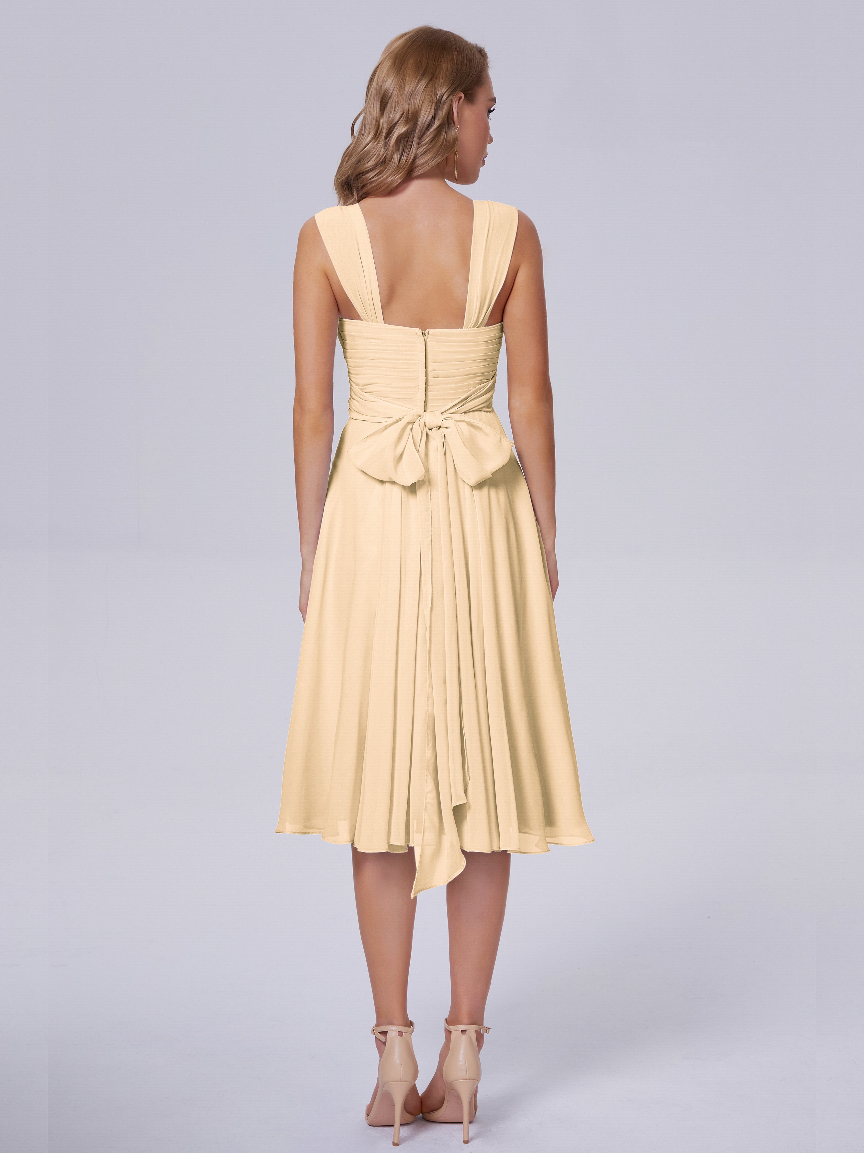 Mya Best Short Bridesmaid Dresses With Bowknot