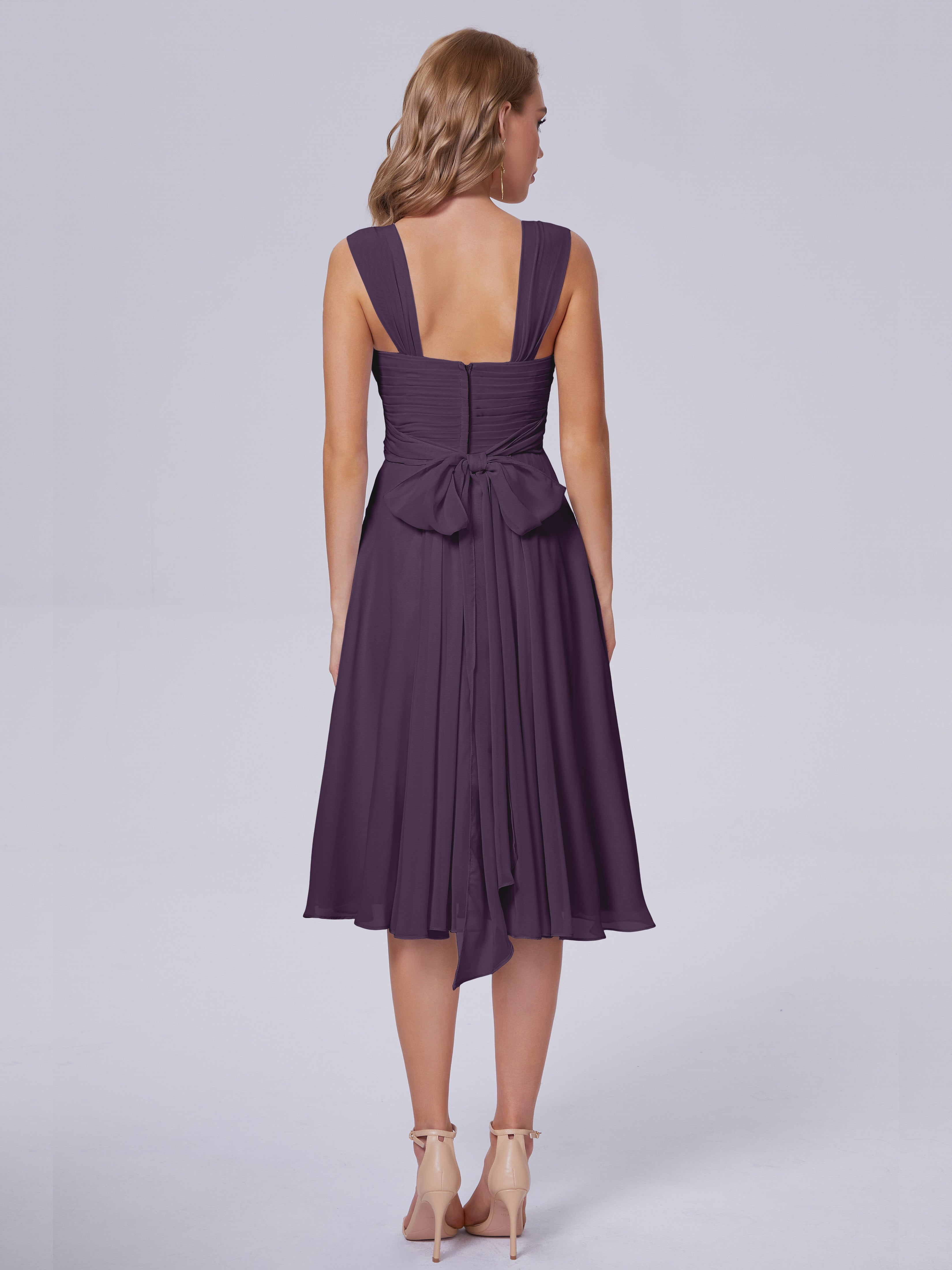 Mya Best Short Bridesmaid Dresses With Bowknot