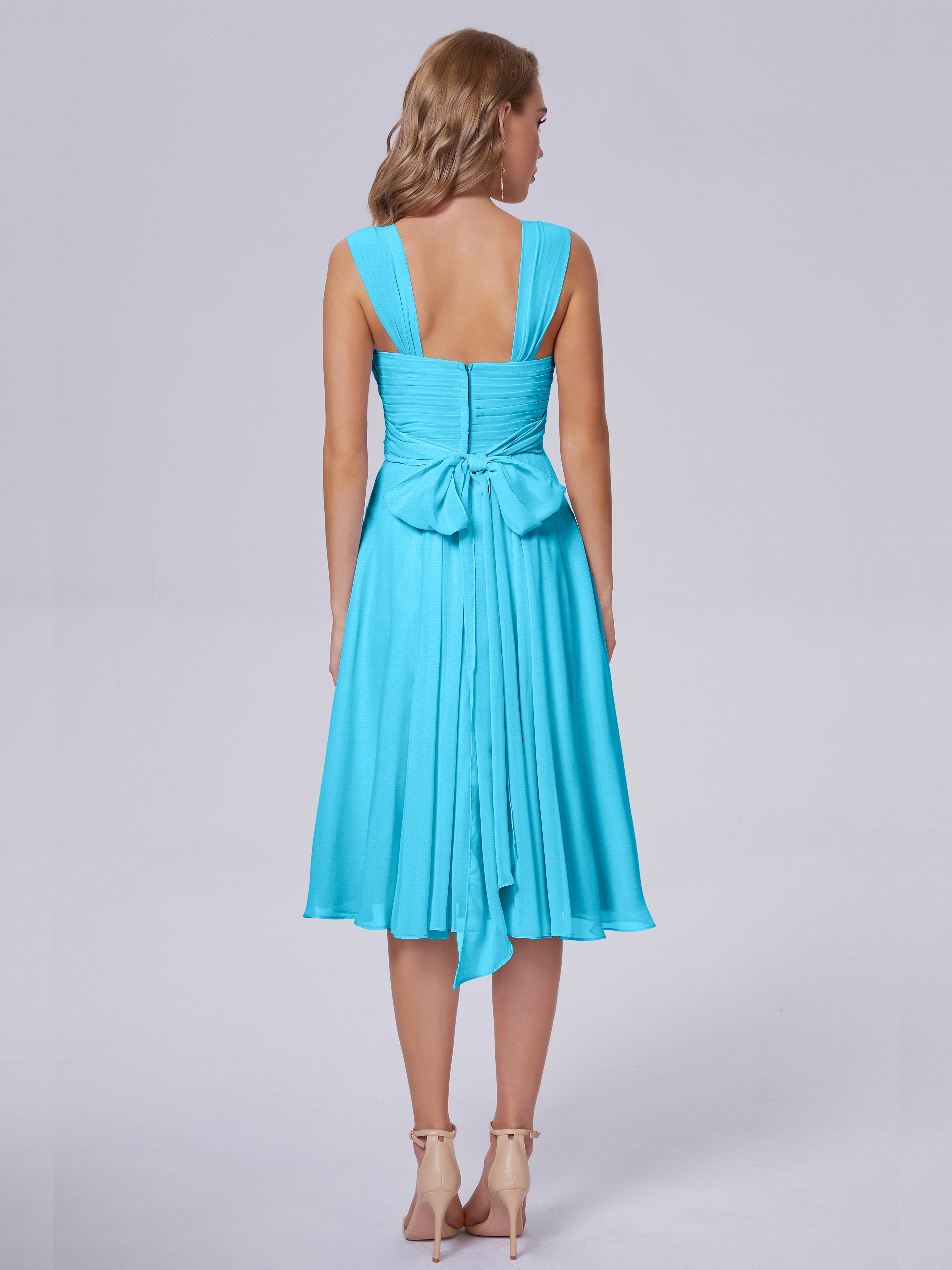 Mya Best Short Bridesmaid Dresses With Bowknot