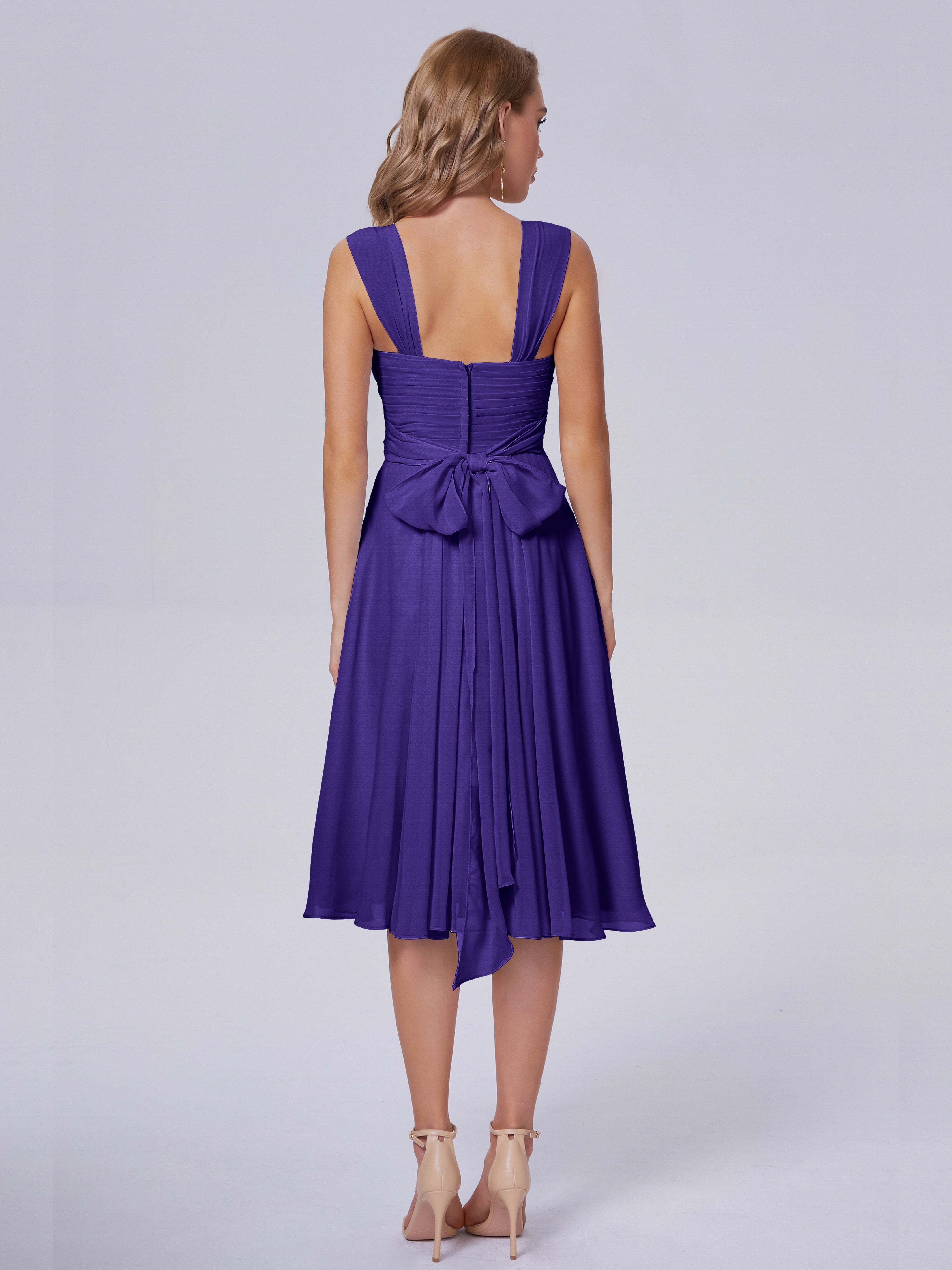 Mya Best Short Bridesmaid Dresses With Bowknot