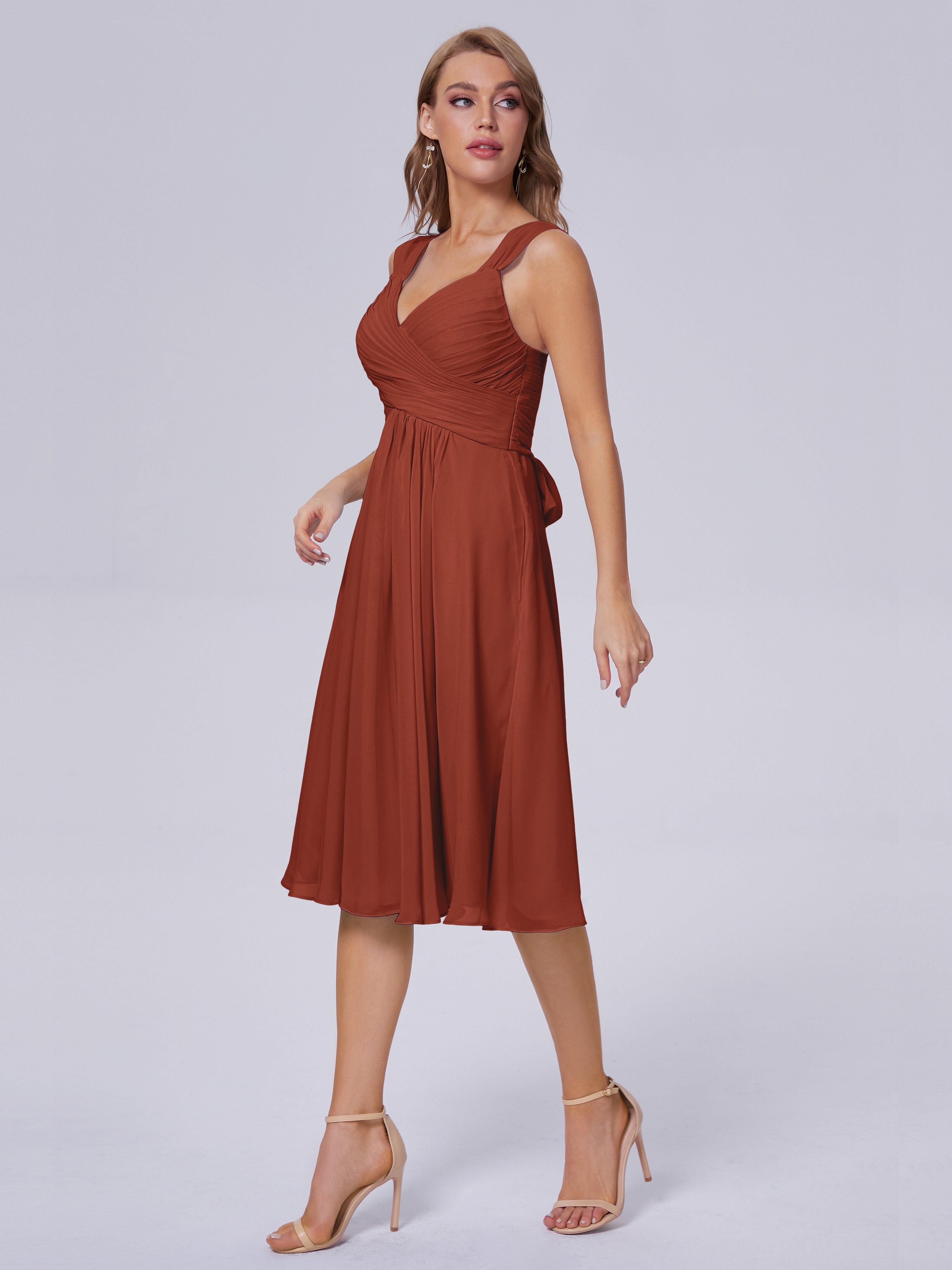 Mya Best Short Bridesmaid Dresses With Bowknot