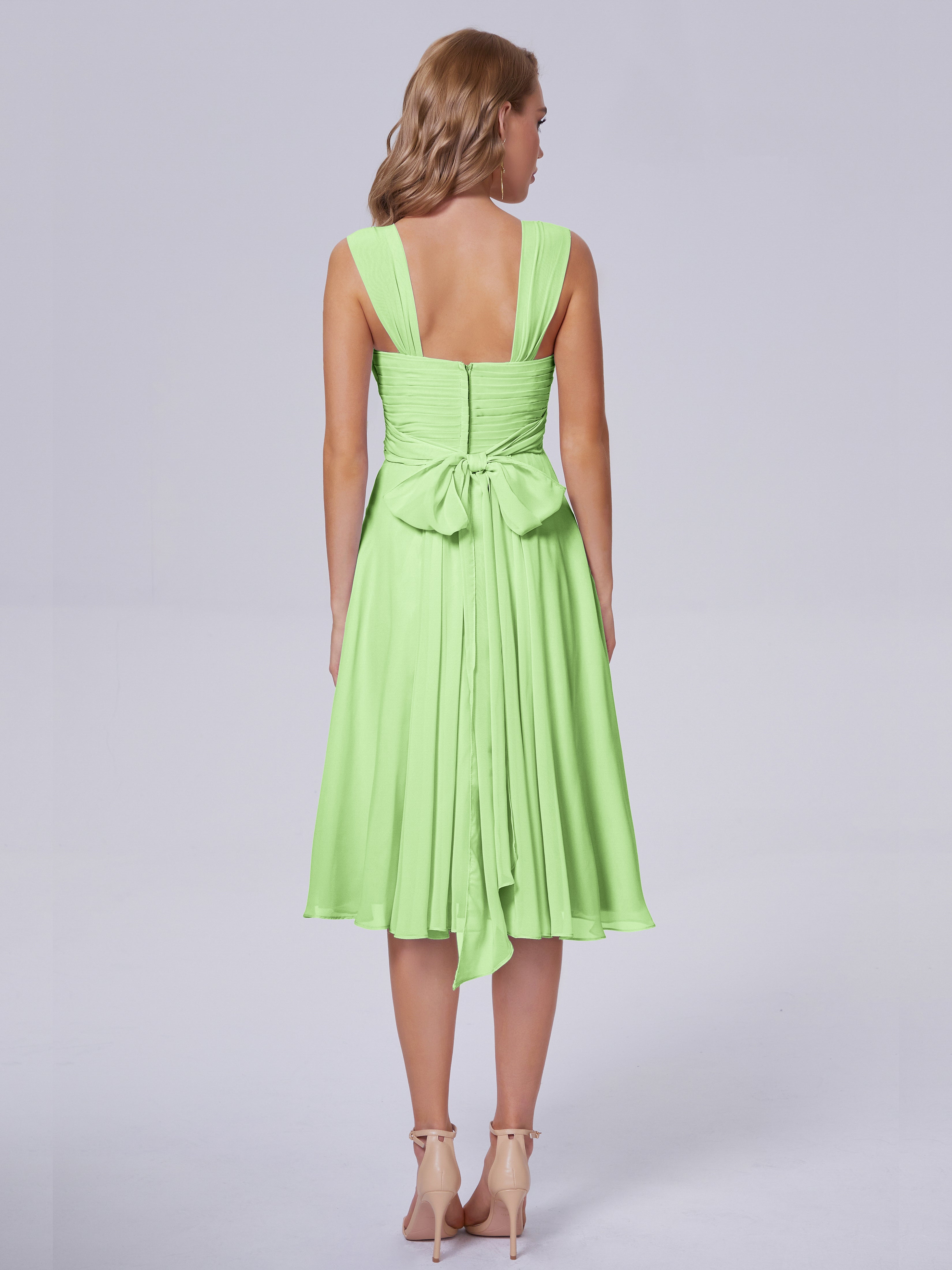 Mya Best Short Bridesmaid Dresses With Bowknot