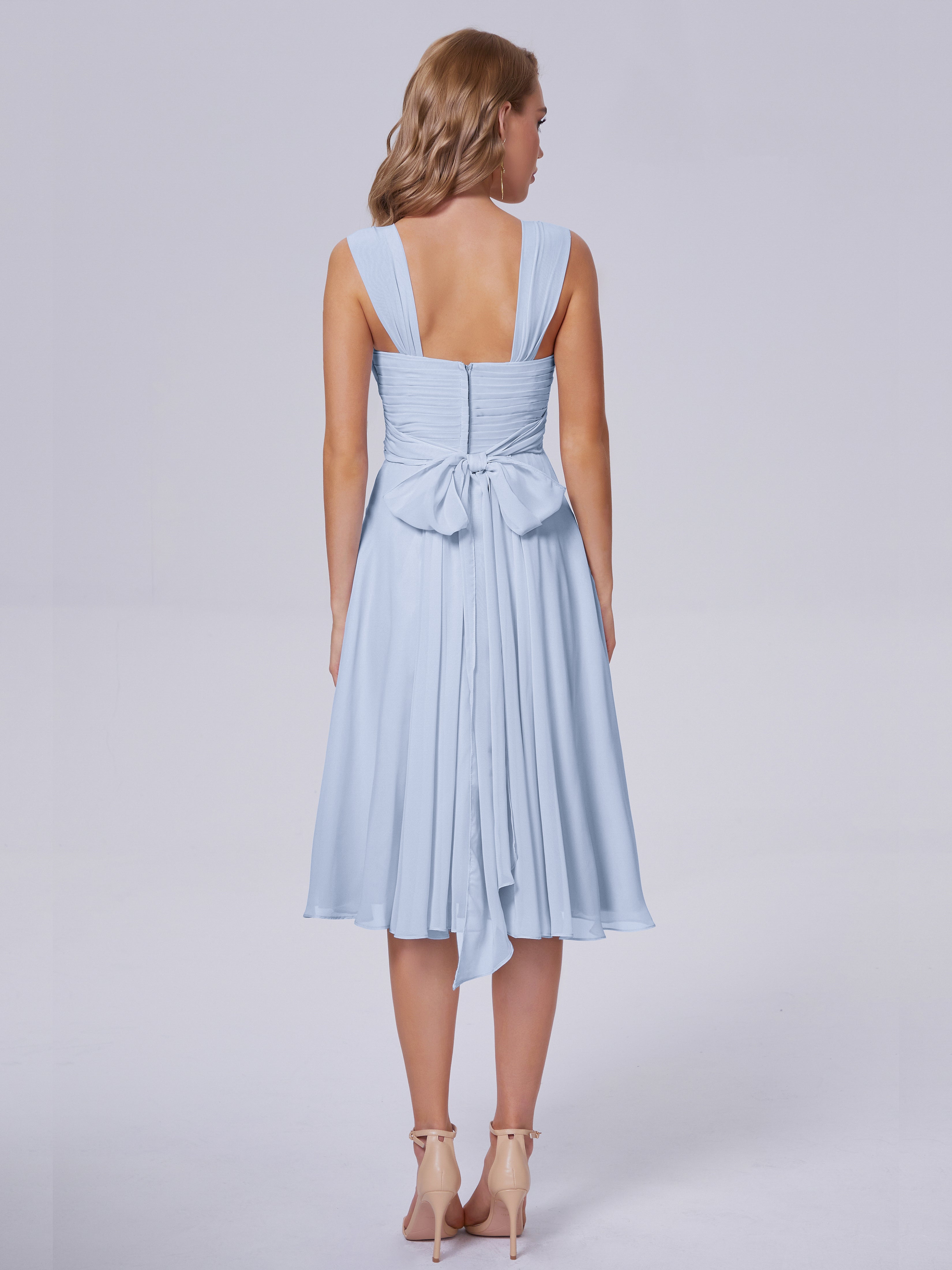 Mya Best Short Bridesmaid Dresses With Bowknot