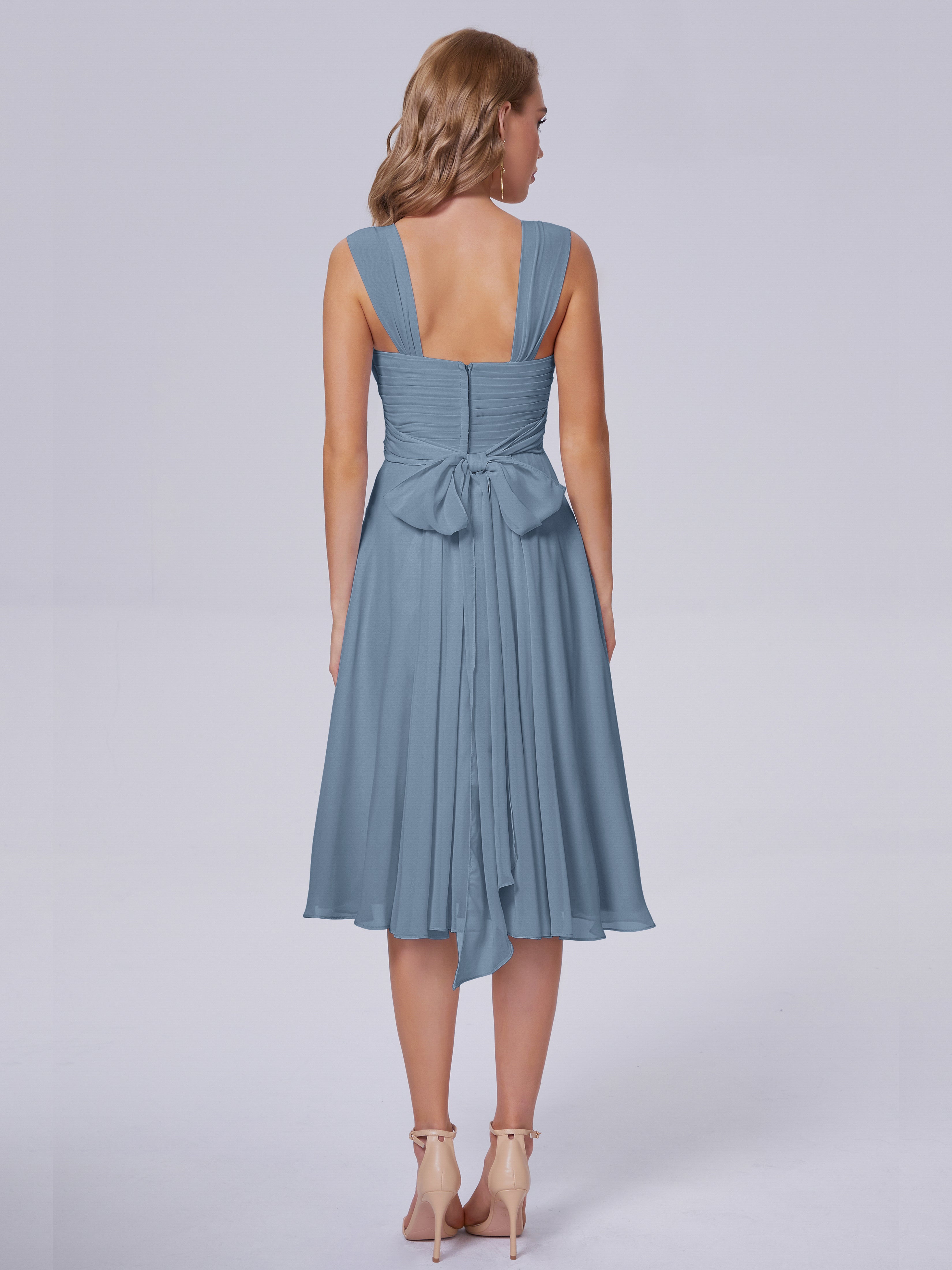 Mya Best Short Bridesmaid Dresses With Bowknot
