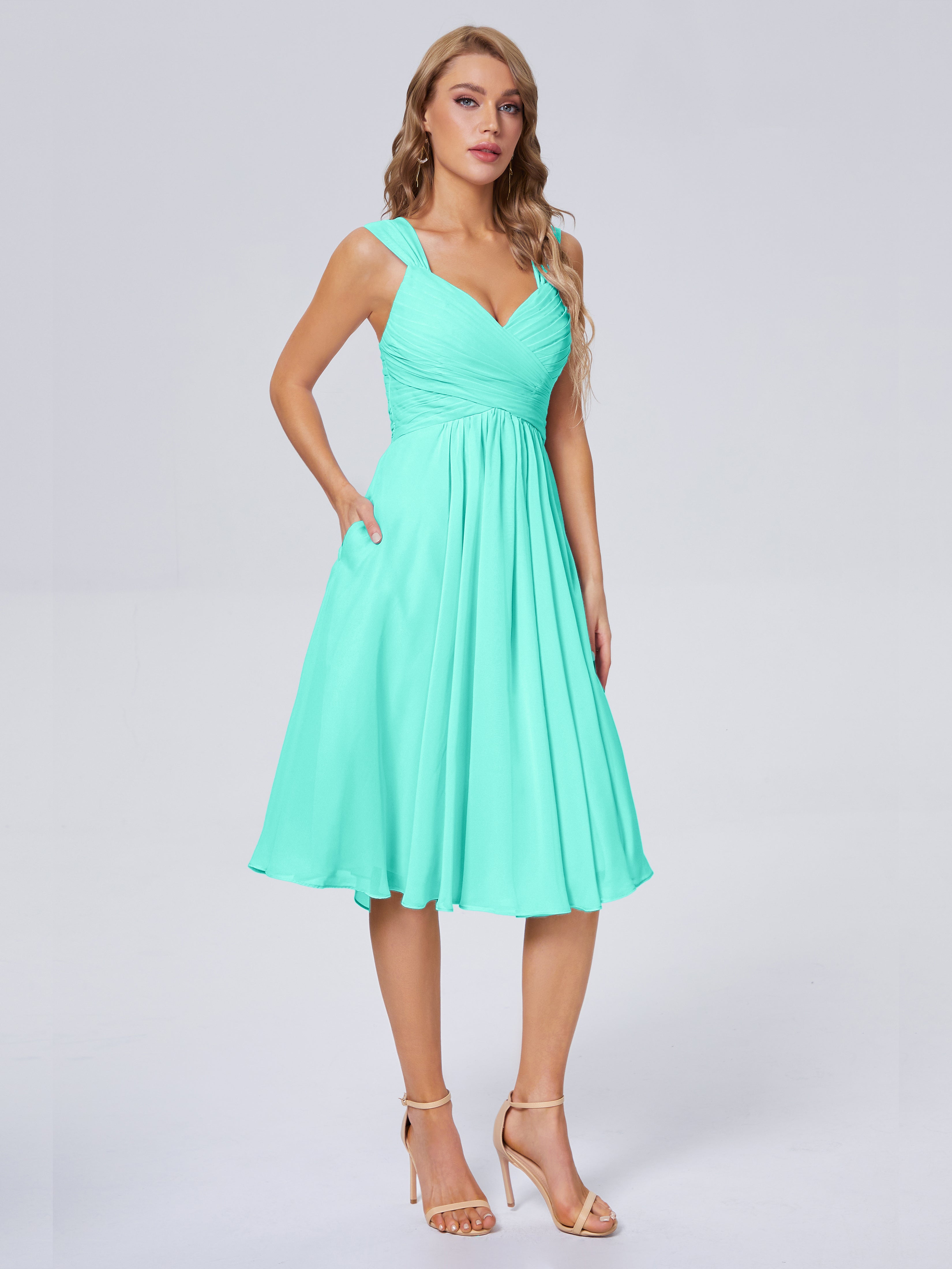 Mya Best Short Bridesmaid Dresses With Bowknot