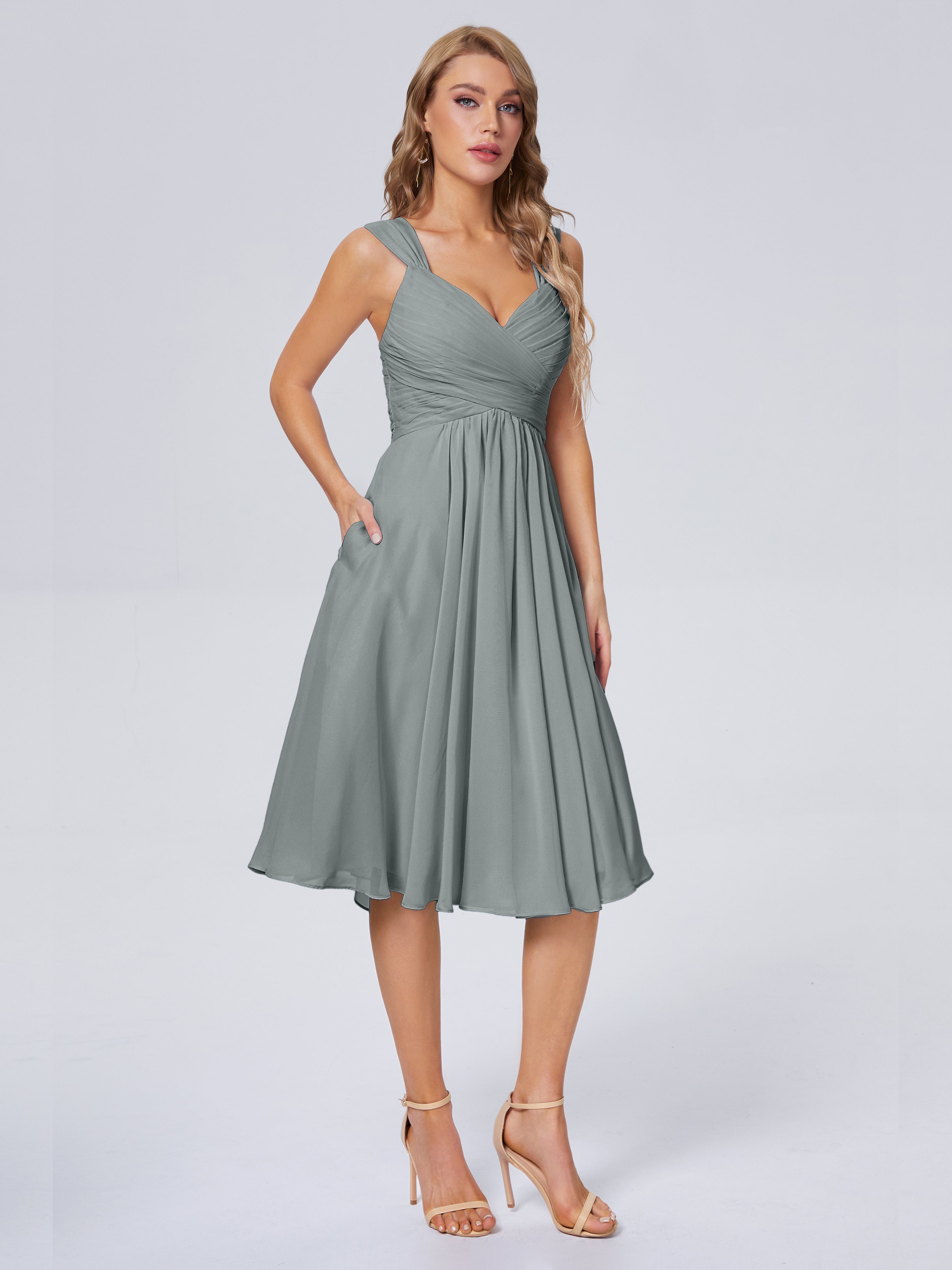 Mya Best Short Bridesmaid Dresses With Bowknot