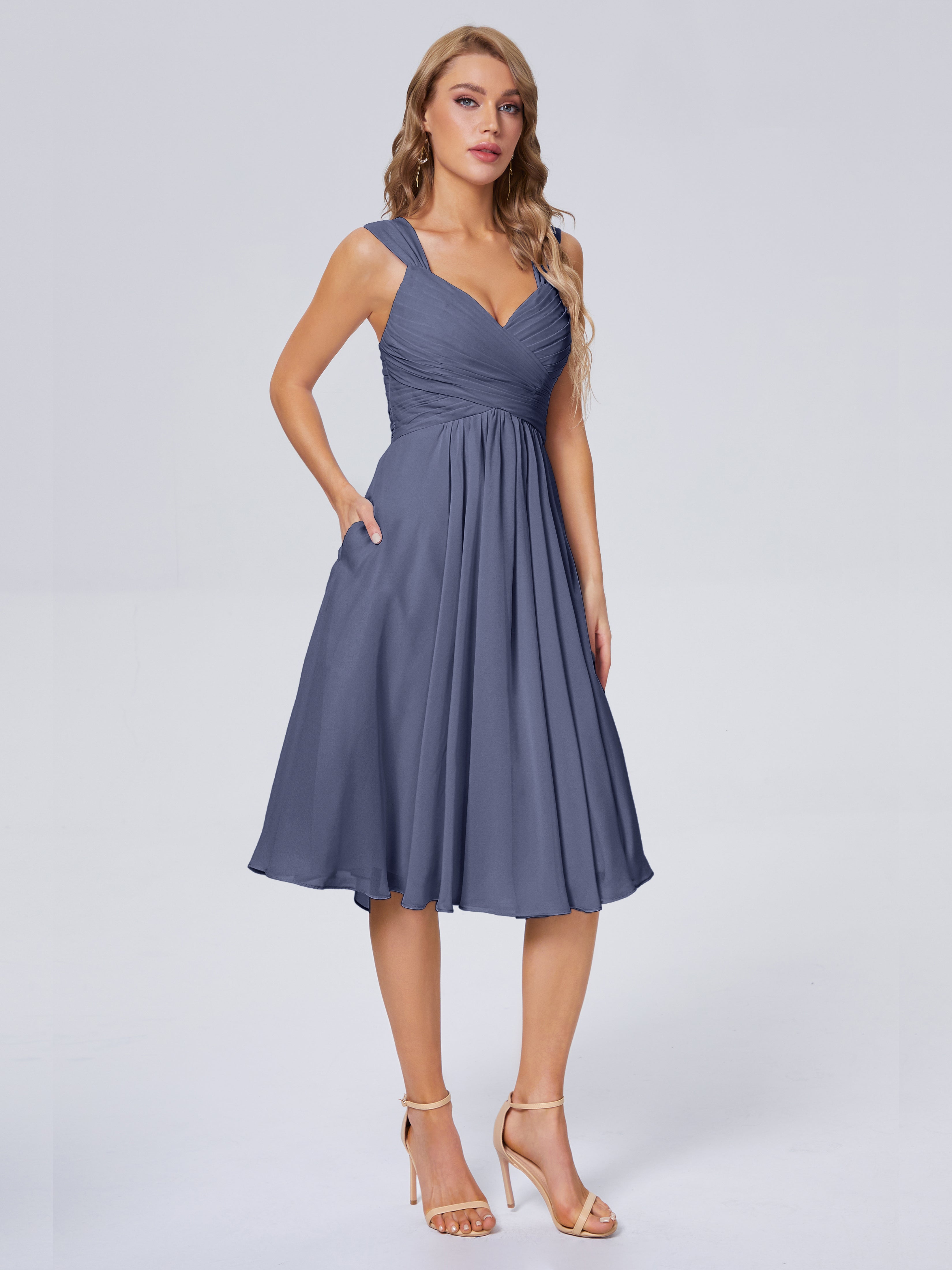 Mya Best Short Bridesmaid Dresses With Bowknot