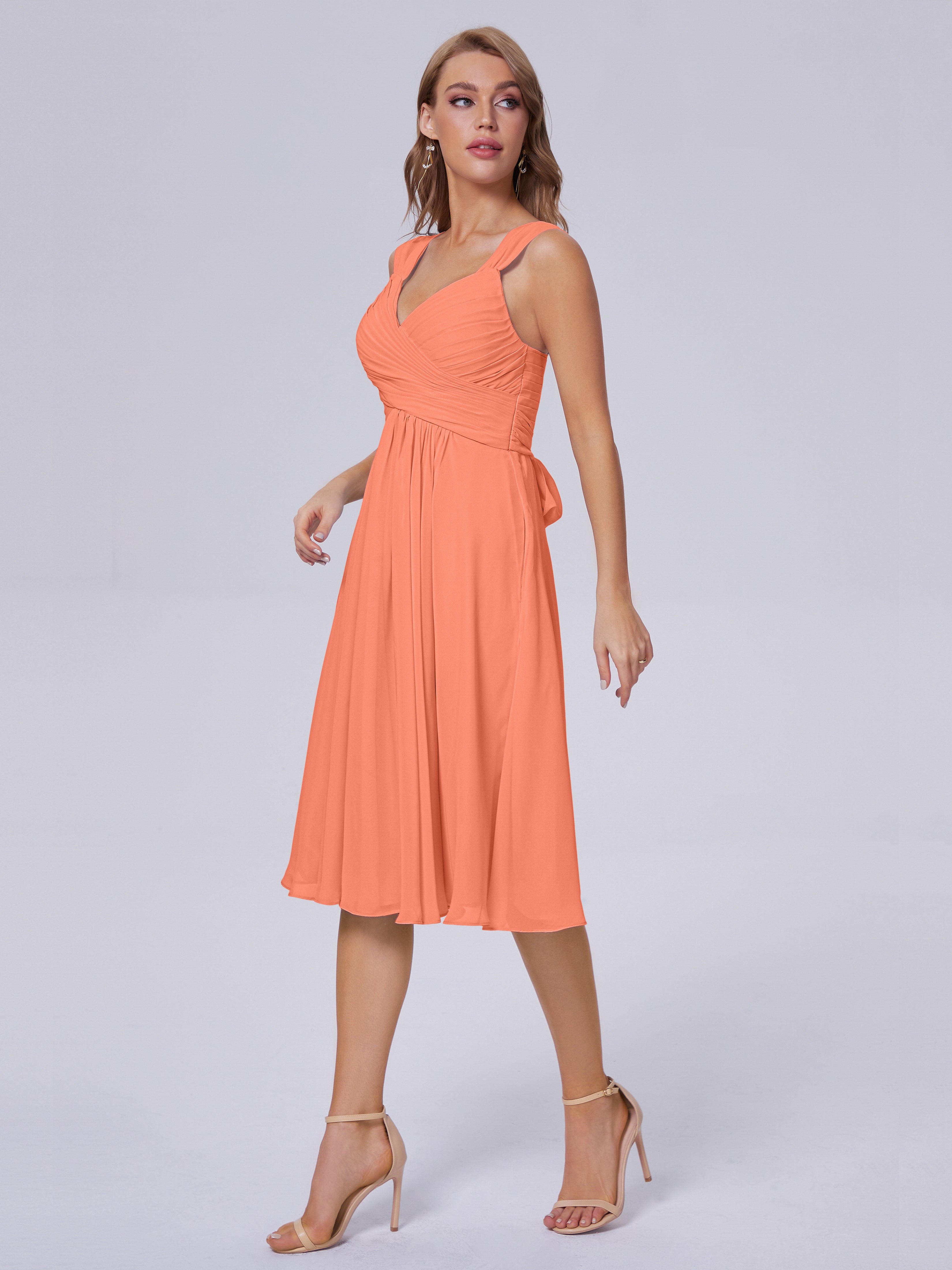 Mya Best Short Bridesmaid Dresses With Bowknot