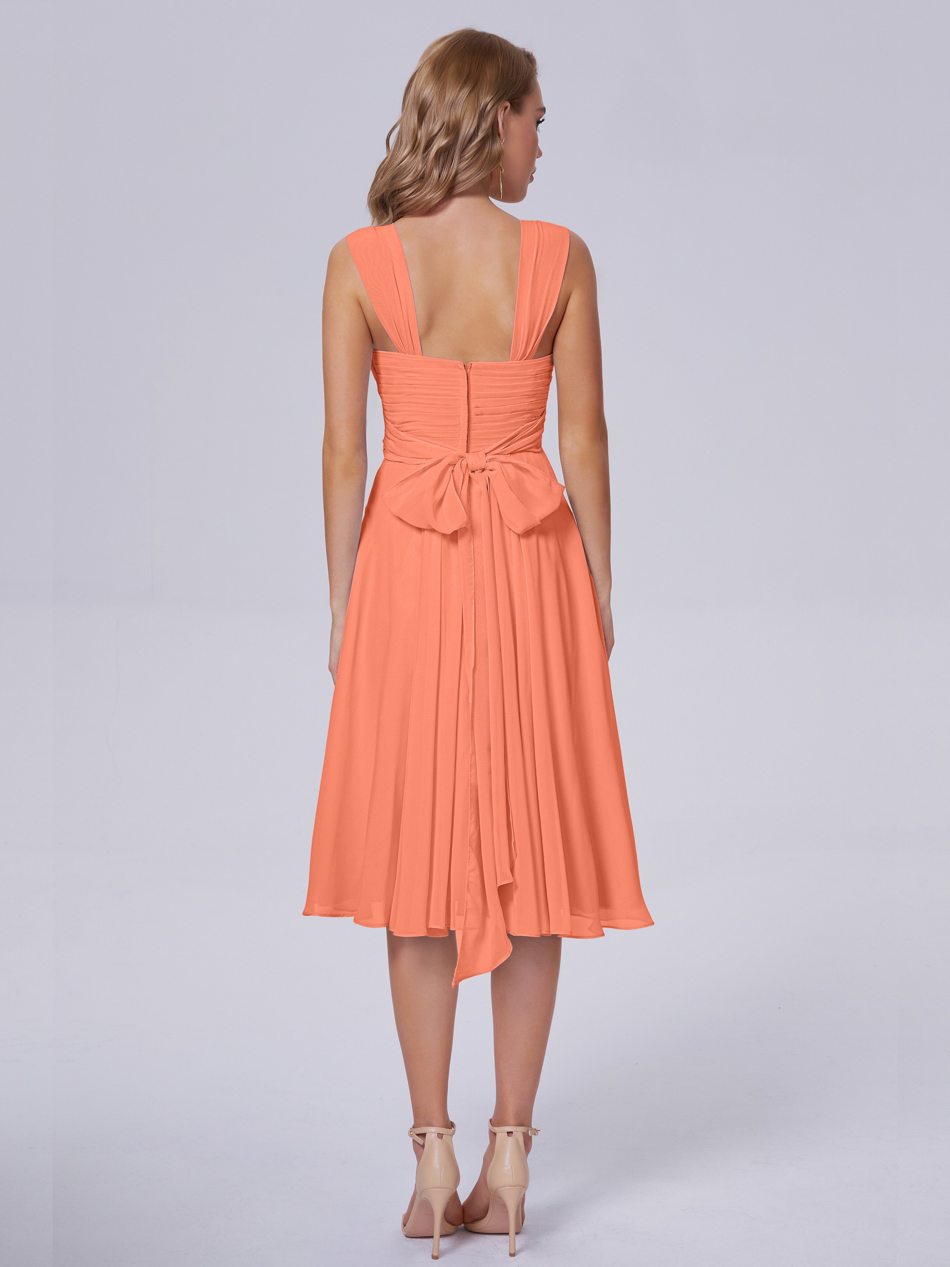Mya Best Short Bridesmaid Dresses With Bowknot