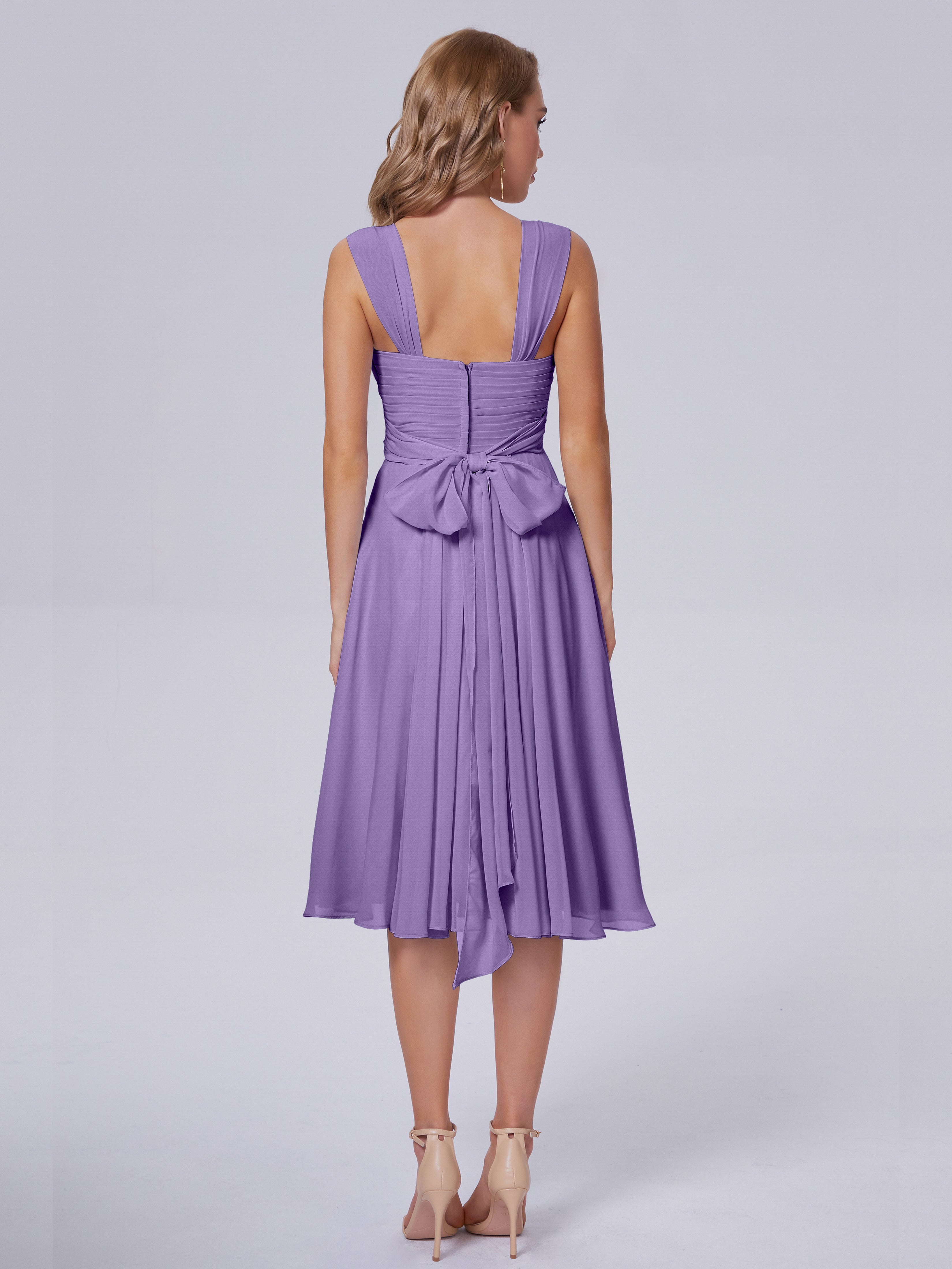 Mya Best Short Bridesmaid Dresses With Bowknot
