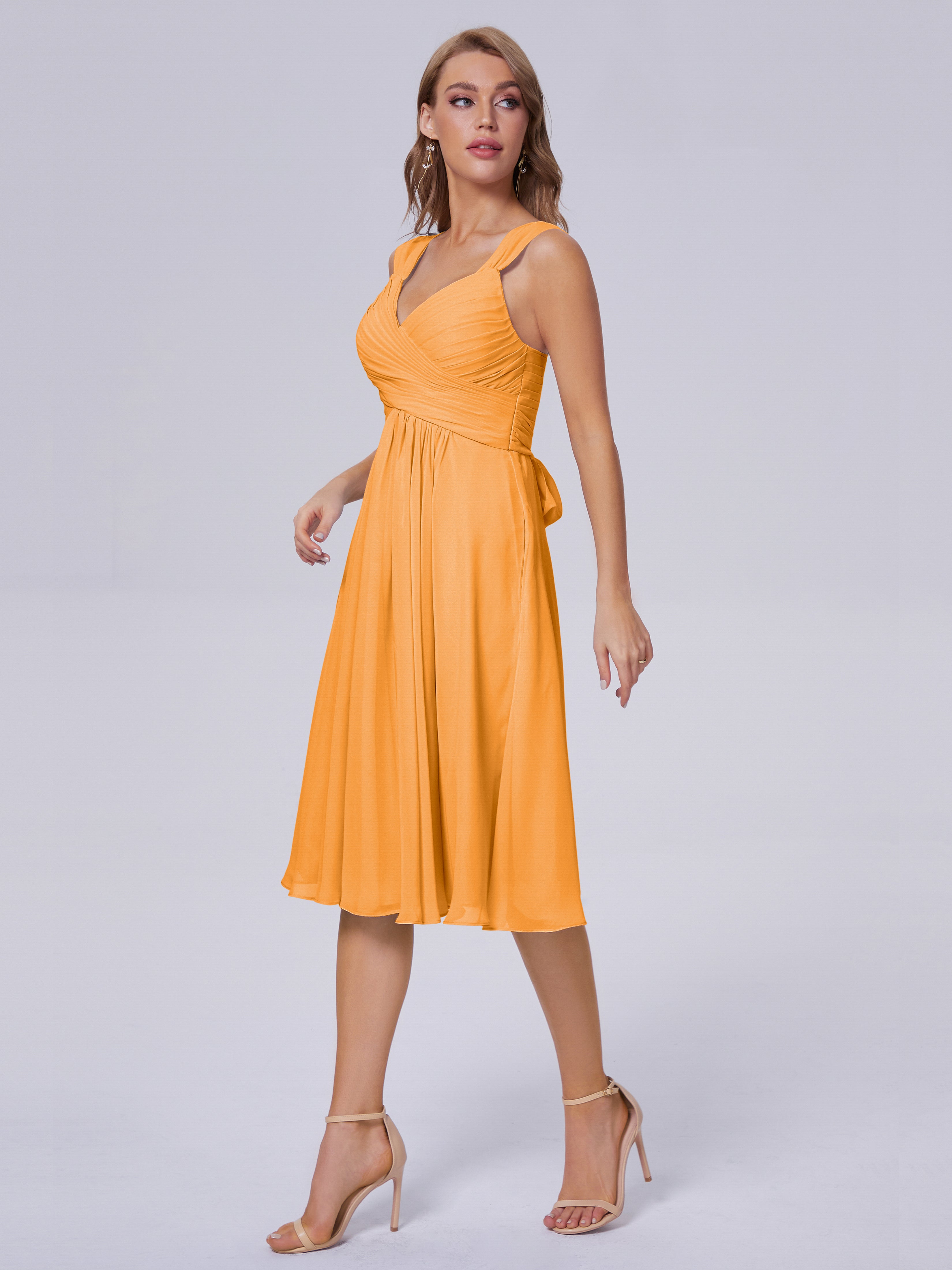 Mya Best Short Bridesmaid Dresses With Bowknot