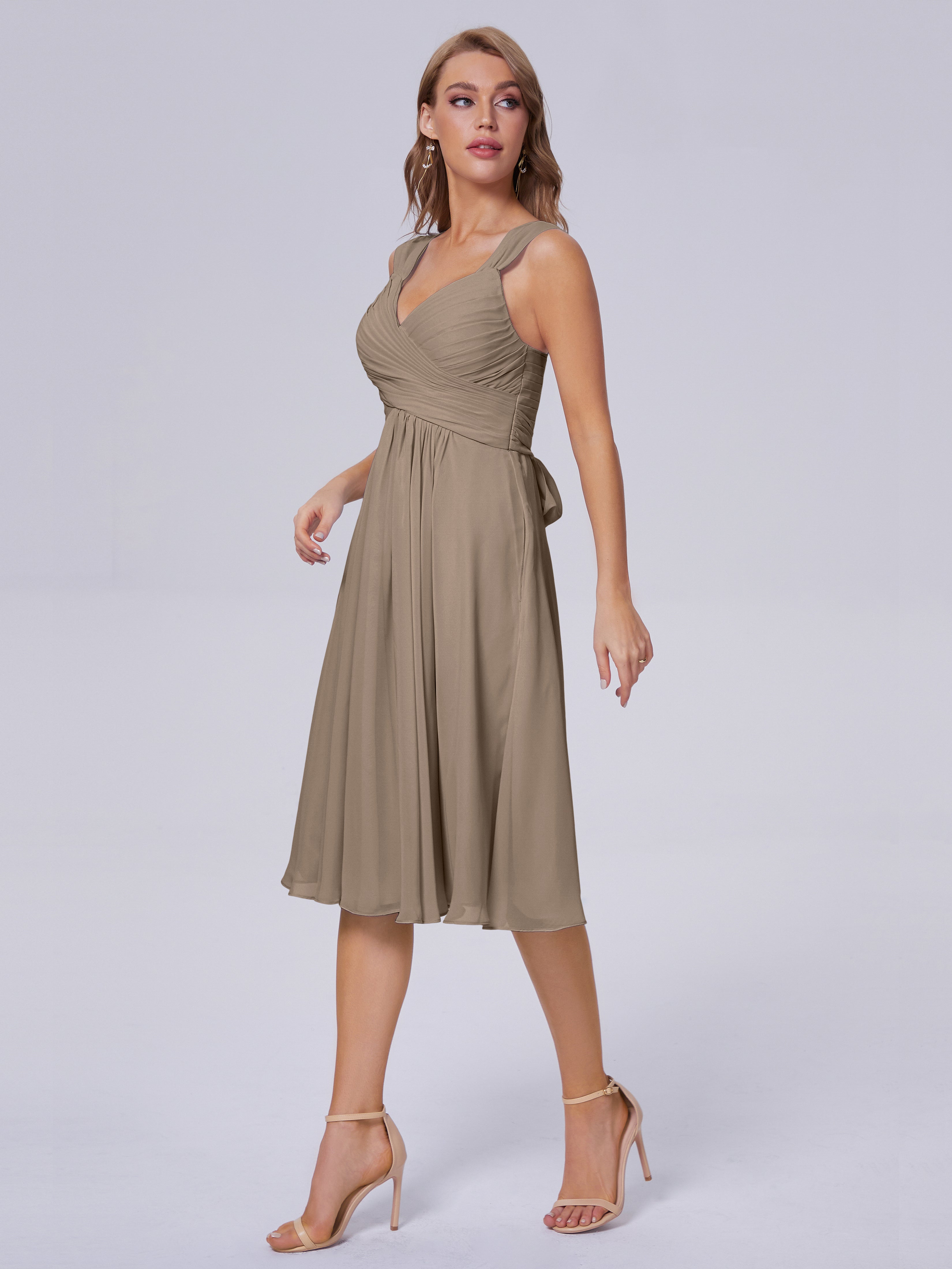 Mya Best Short Bridesmaid Dresses With Bowknot