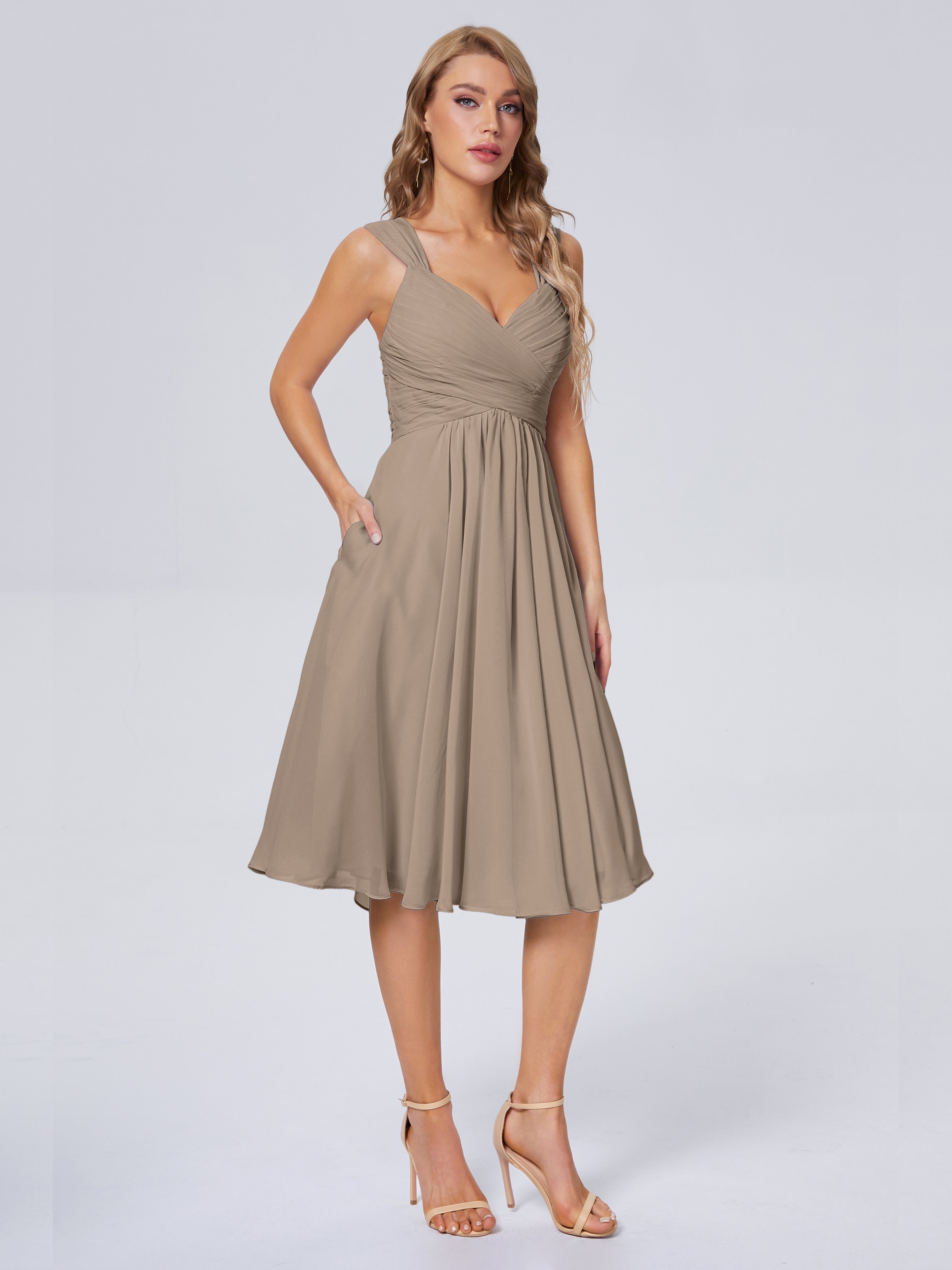 Mya Best Short Bridesmaid Dresses With Bowknot