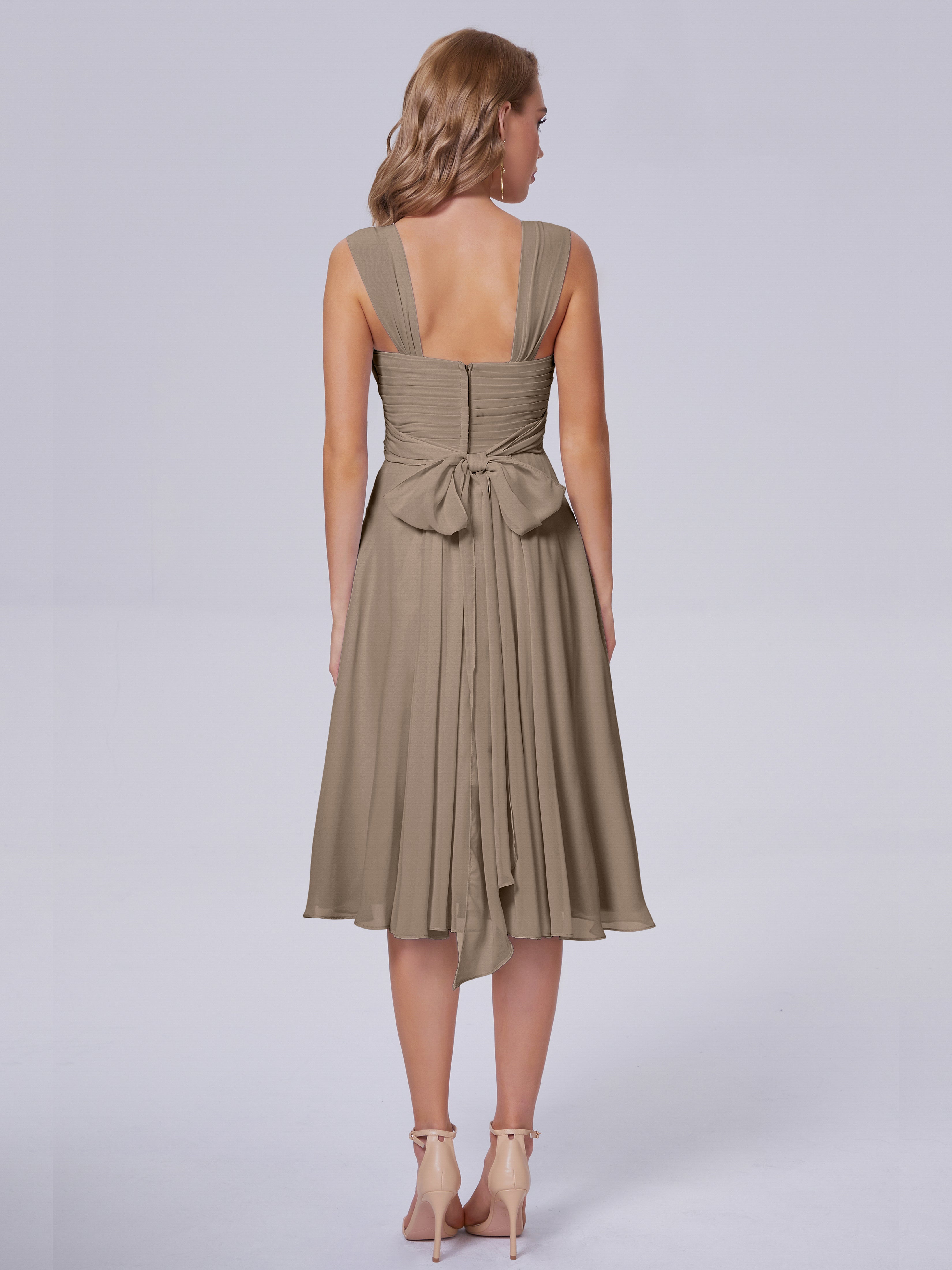 Mya Best Short Bridesmaid Dresses With Bowknot