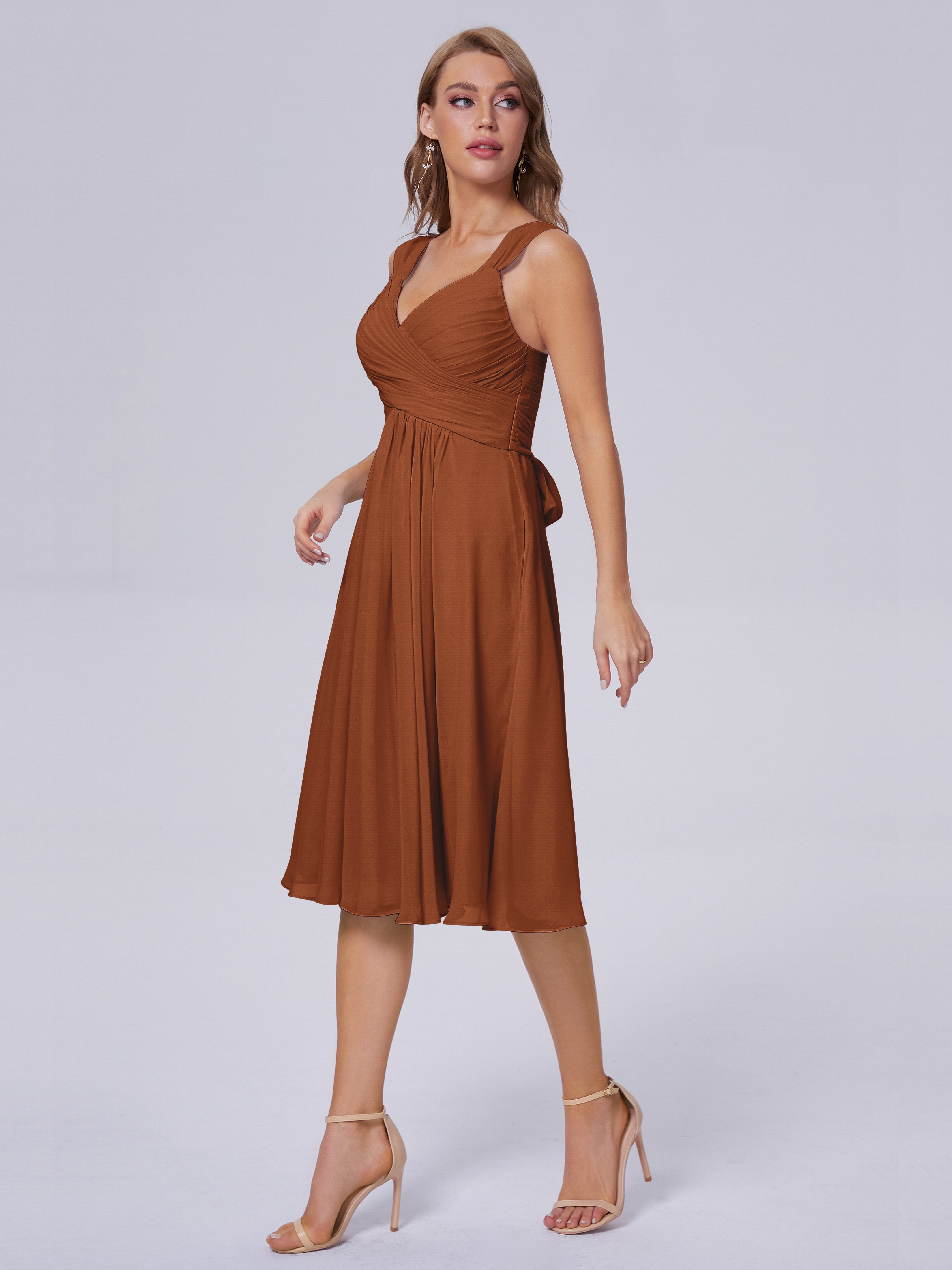 Mya Best Short Bridesmaid Dresses With Bowknot