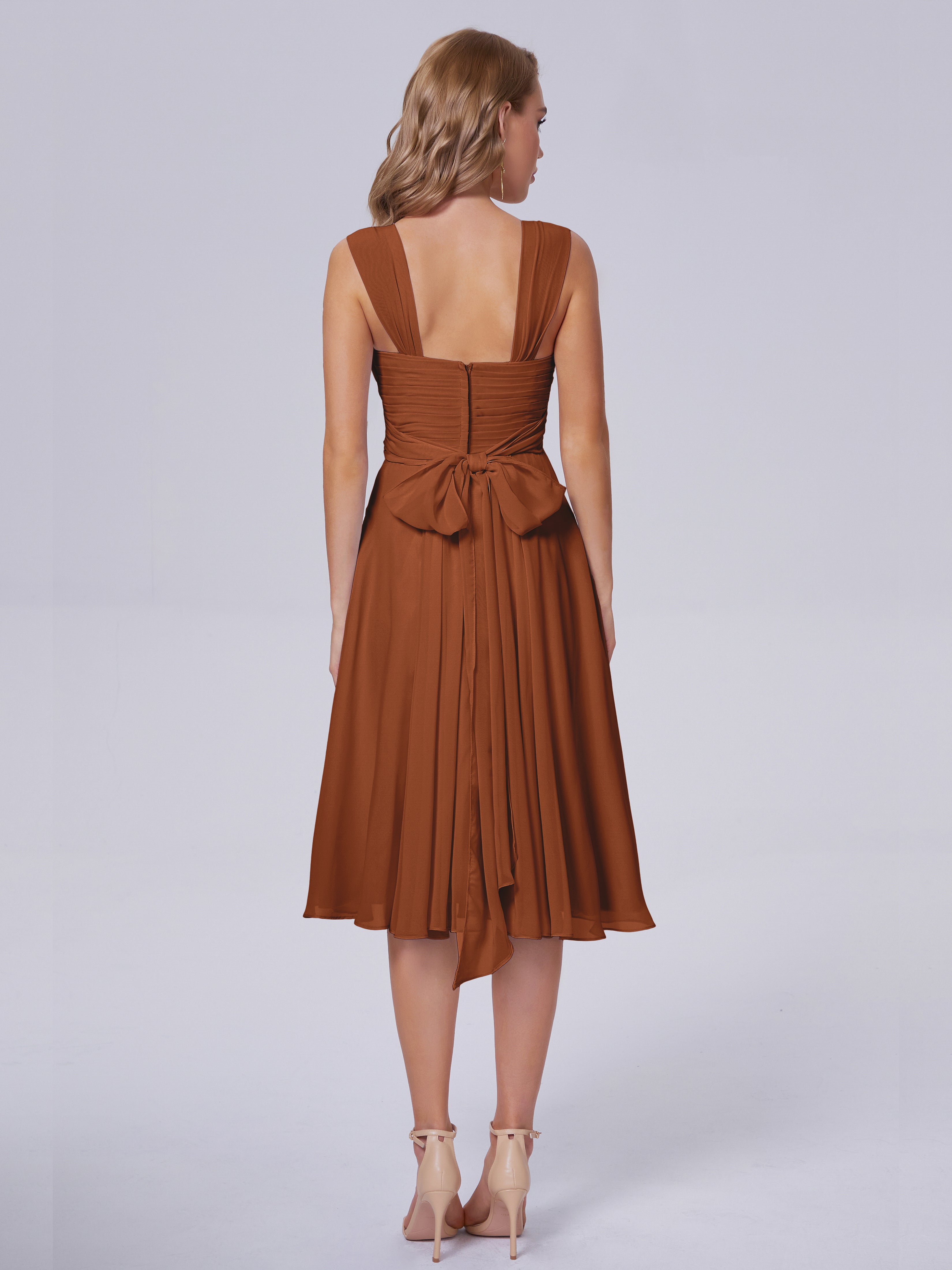Mya Best Short Bridesmaid Dresses With Bowknot