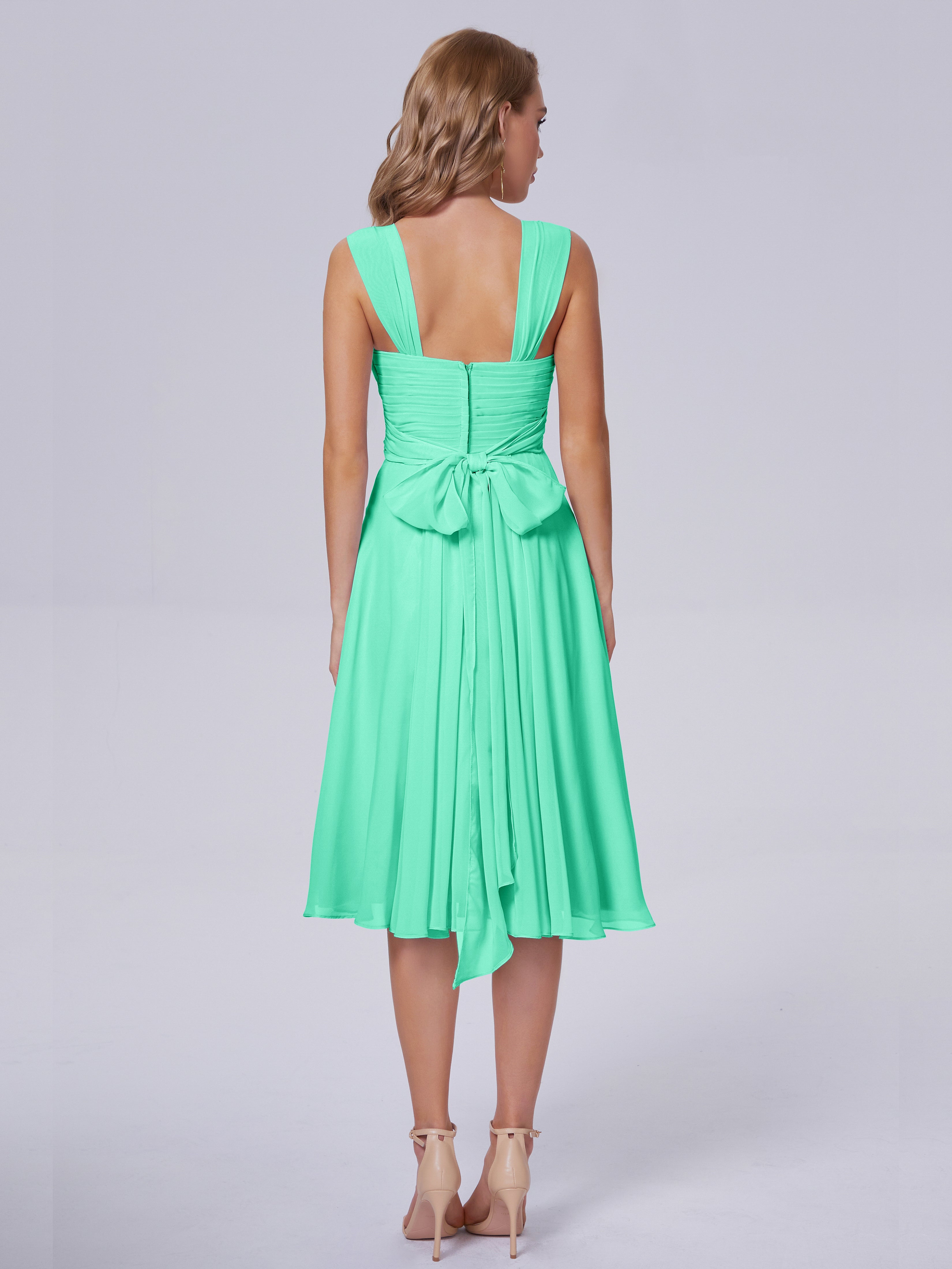 Mya Best Short Bridesmaid Dresses With Bowknot