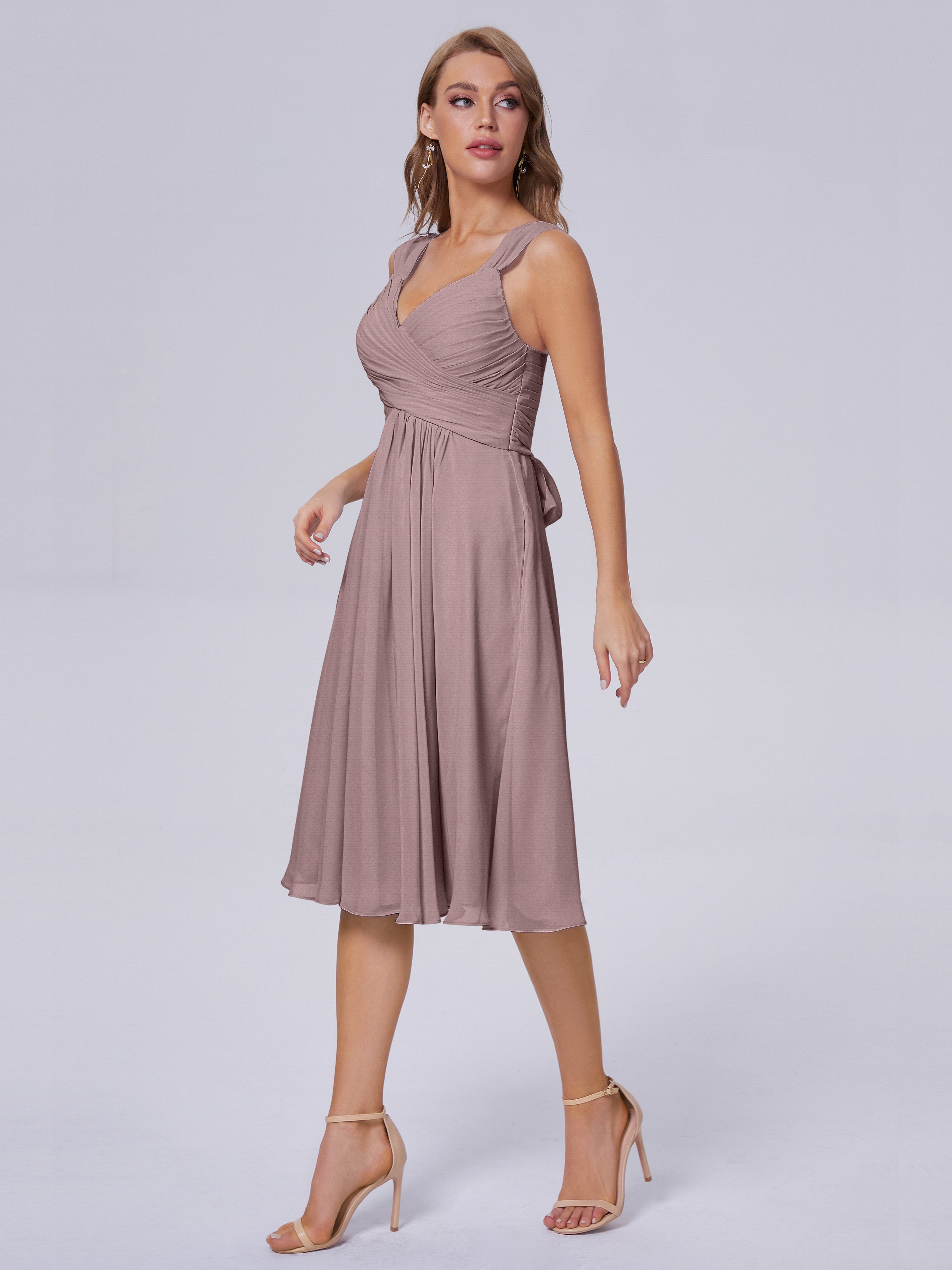 Mya Best Short Bridesmaid Dresses With Bowknot