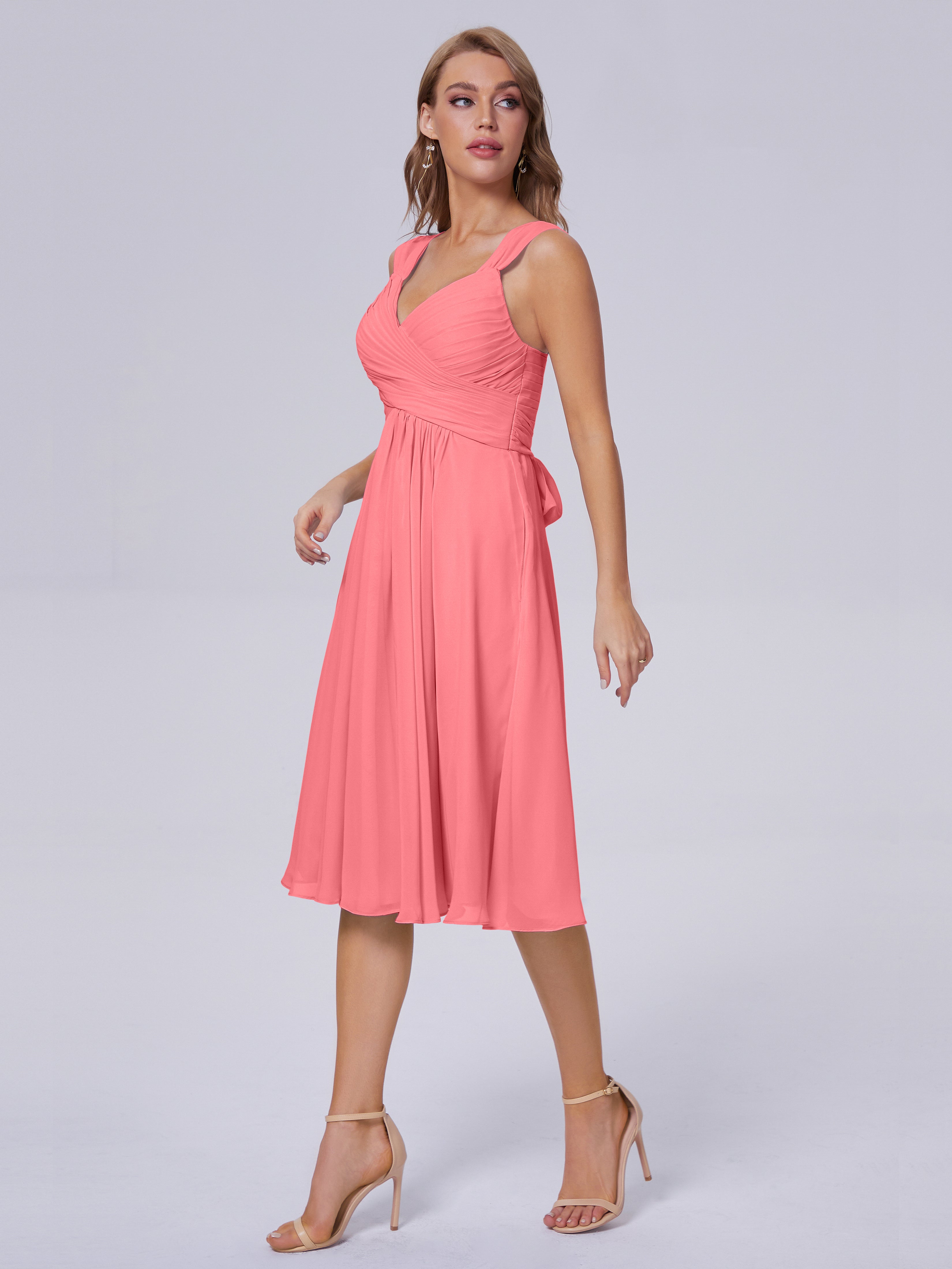 Mya Best Short Bridesmaid Dresses With Bowknot