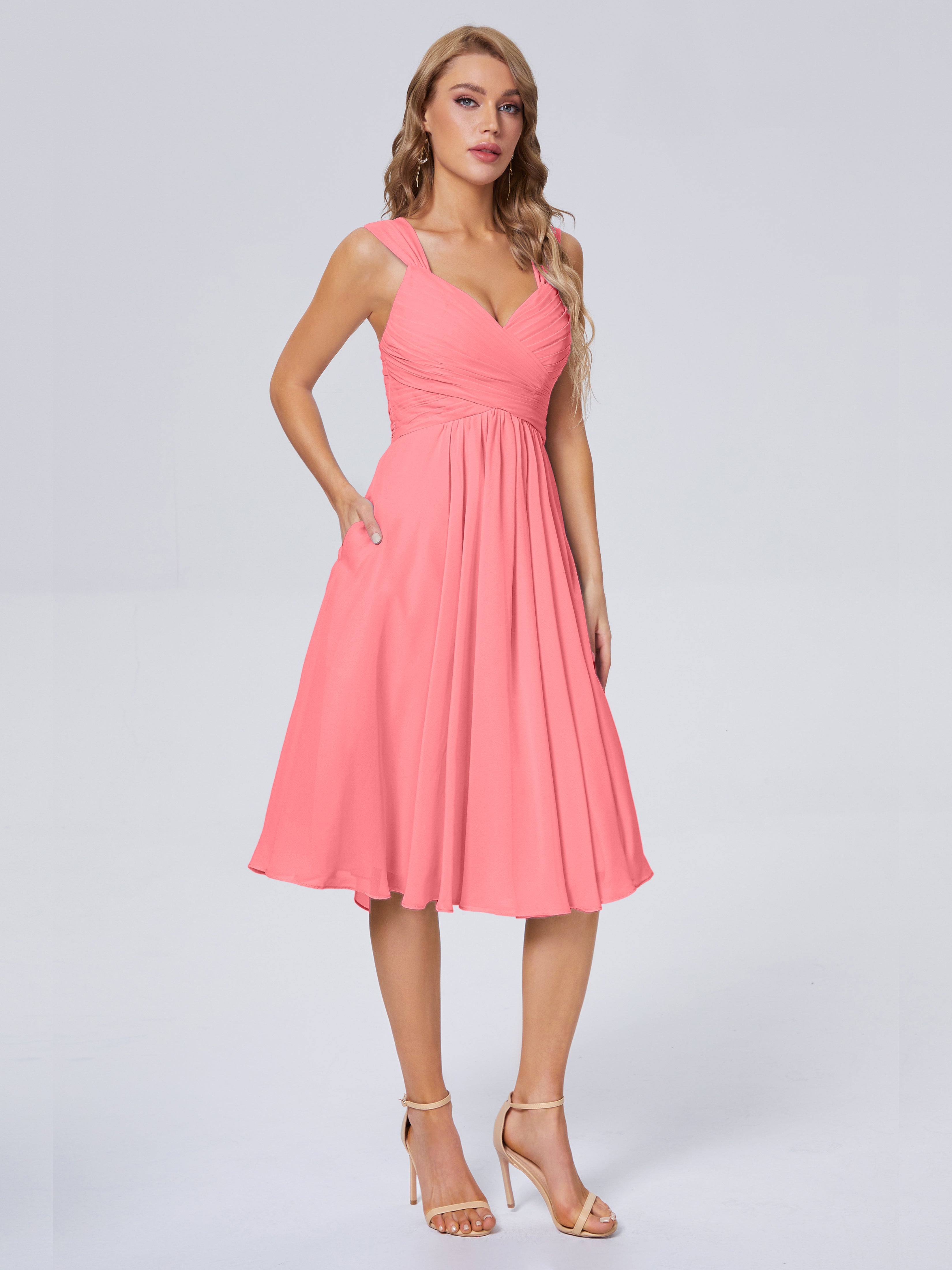 Mya Best Short Bridesmaid Dresses With Bowknot