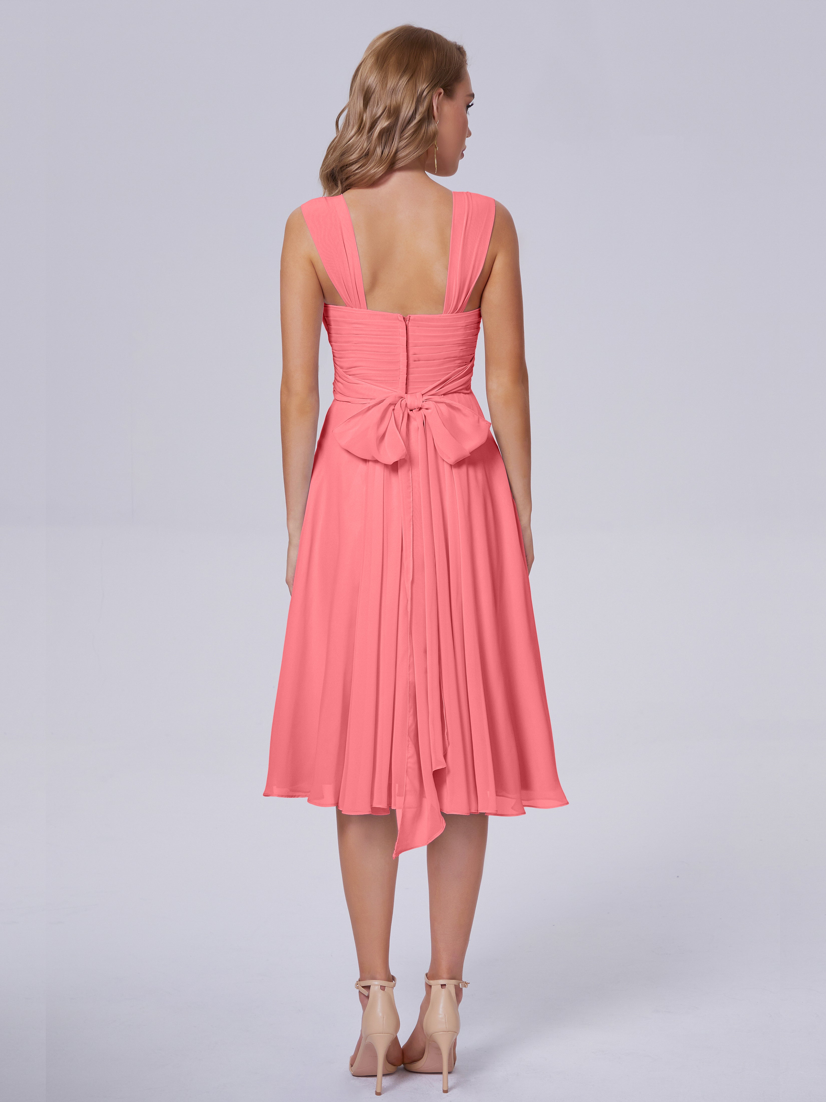 Mya Best Short Bridesmaid Dresses With Bowknot