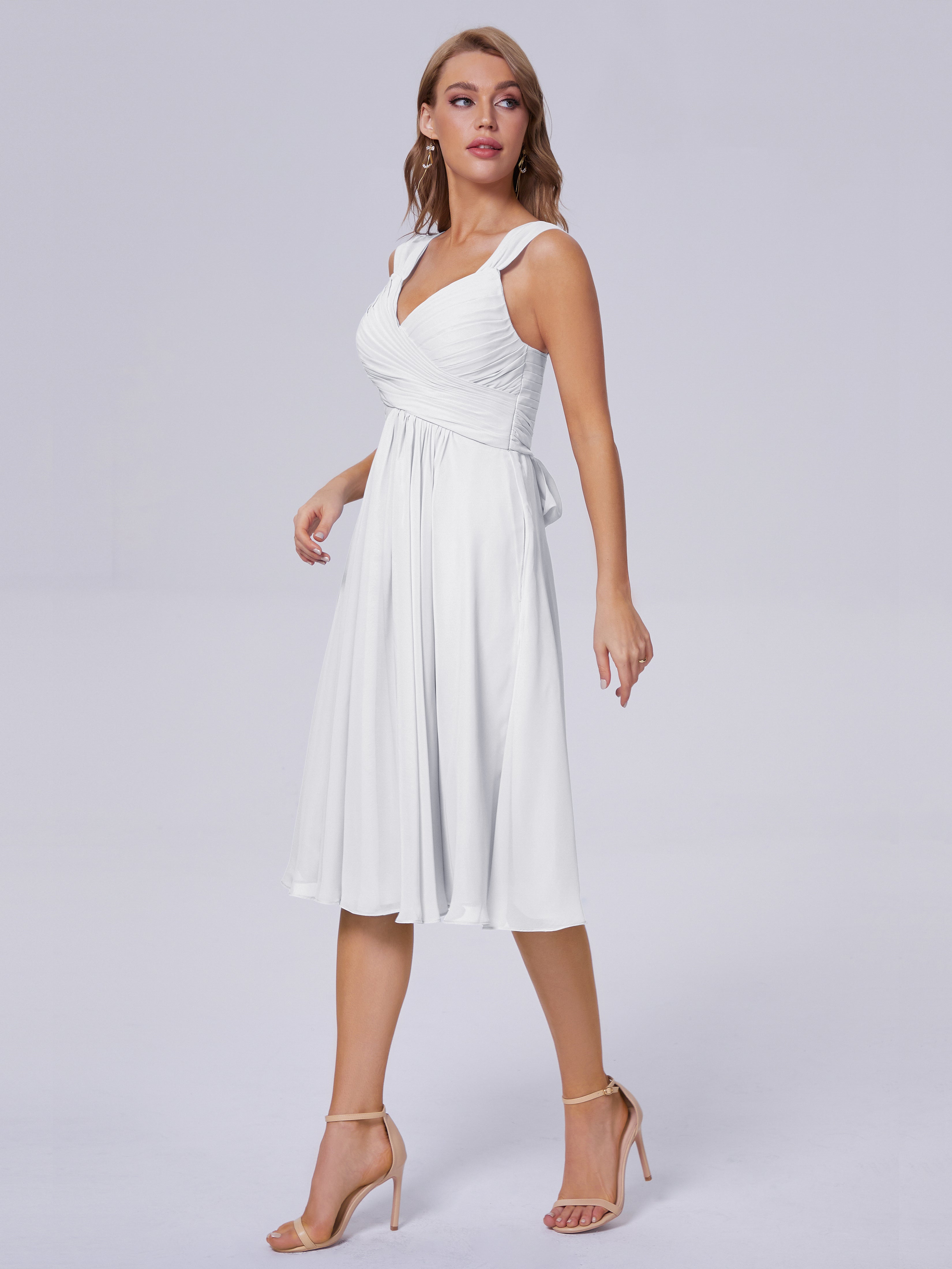 Mya Best Short Bridesmaid Dresses With Bowknot