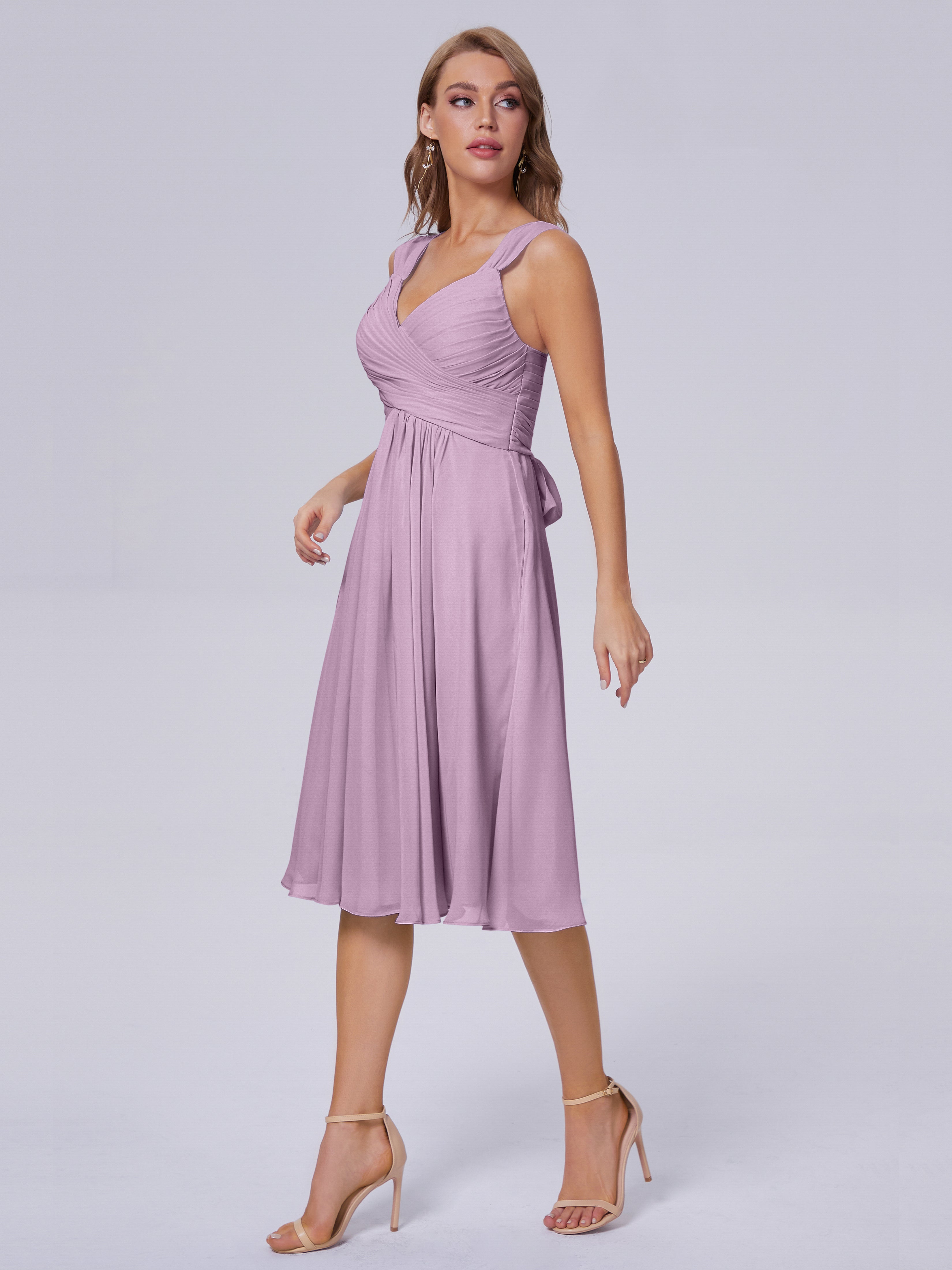Mya Best Short Bridesmaid Dresses With Bowknot