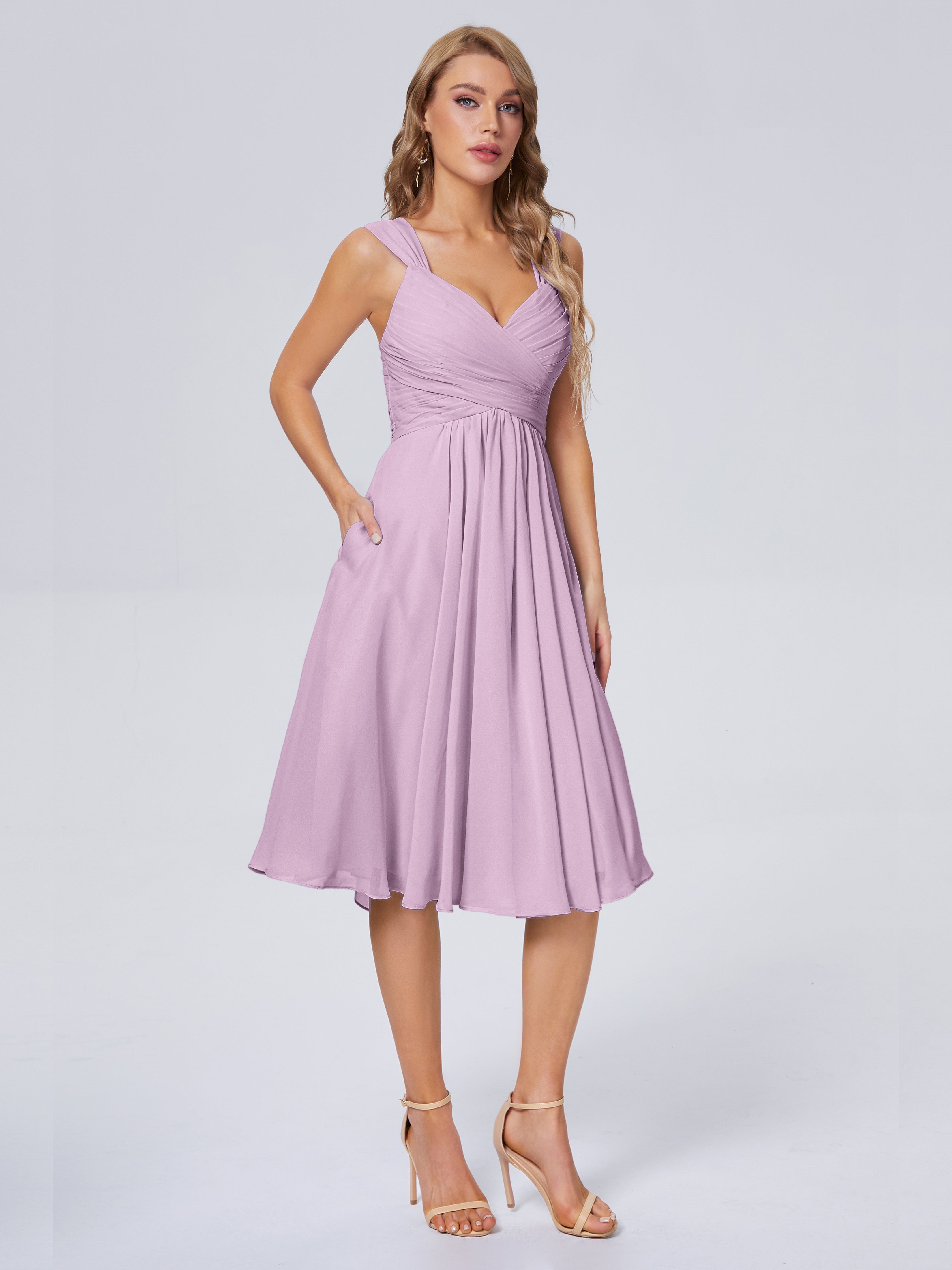 Mya Best Short Bridesmaid Dresses With Bowknot